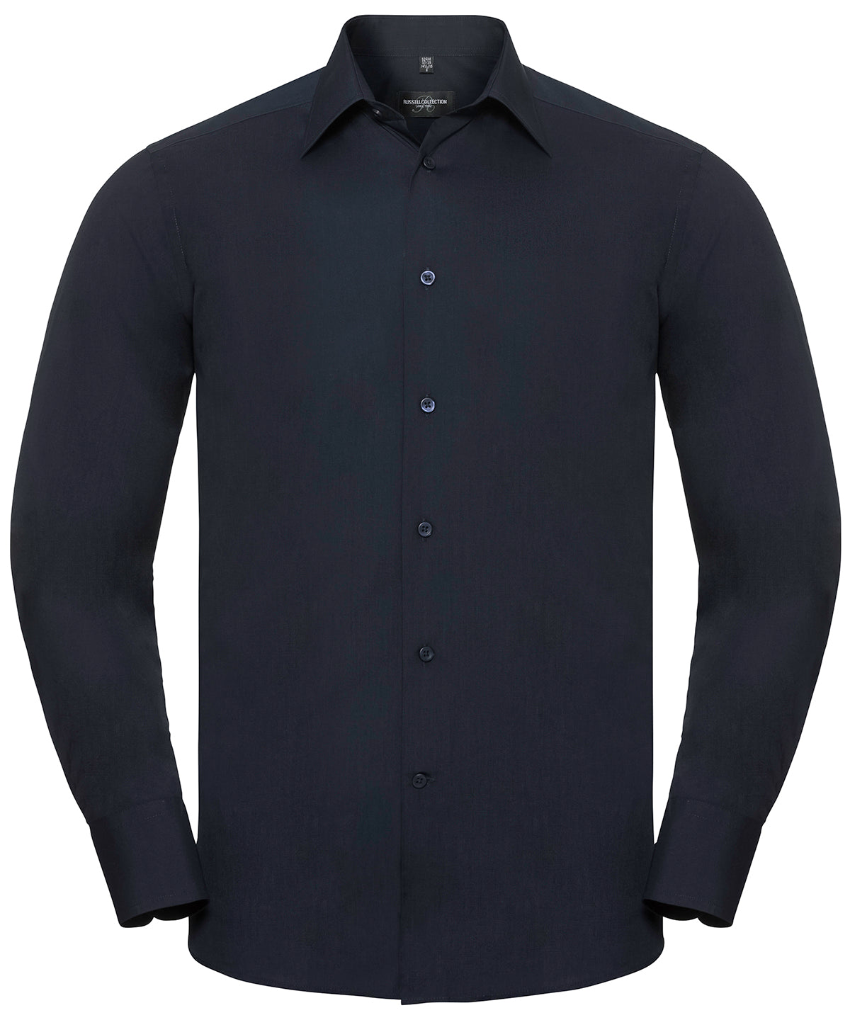 Russell Athletic Collection Long sleeve polycotton easycare fitted poplin shirt, image 5