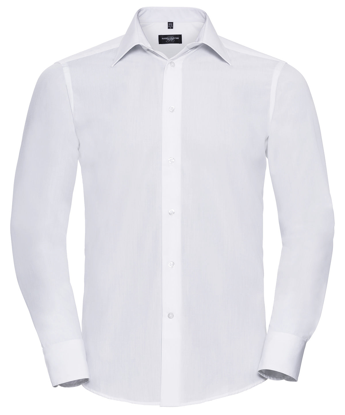 Russell Athletic Collection Long sleeve polycotton easycare fitted poplin shirt, image 6