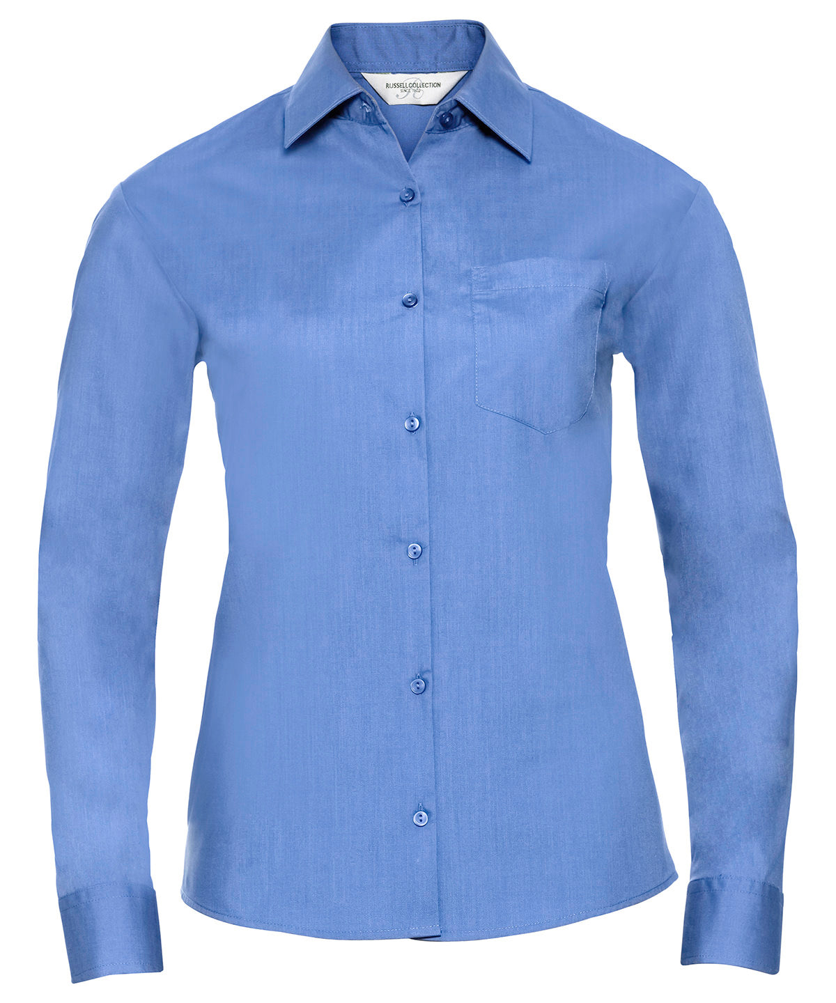 Russell Athletic Collection Women's long sleeve polycotton easycare poplin shirt, image 4