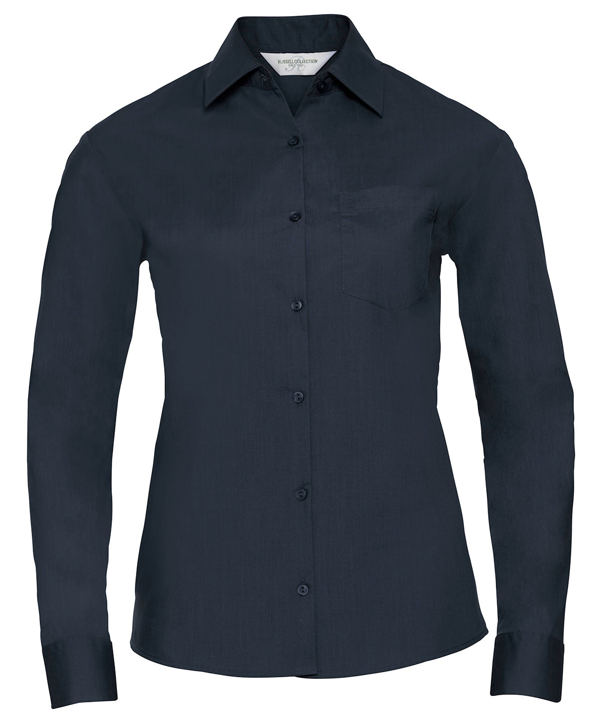 Russell Athletic Collection Women's long sleeve polycotton easycare poplin shirt, image 5