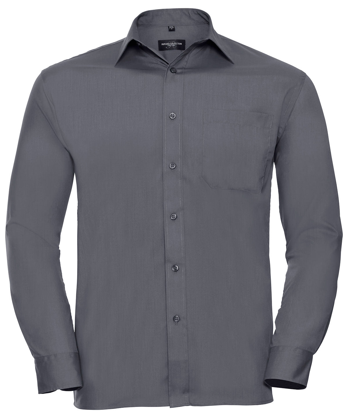 Russell Athletic Collection Long sleeve polycotton easycare poplin shirt, image 3