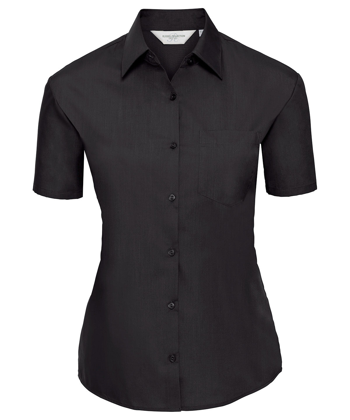 Russell Athletic Collection Women's short sleeve polycotton easycare poplin shirt, image 2