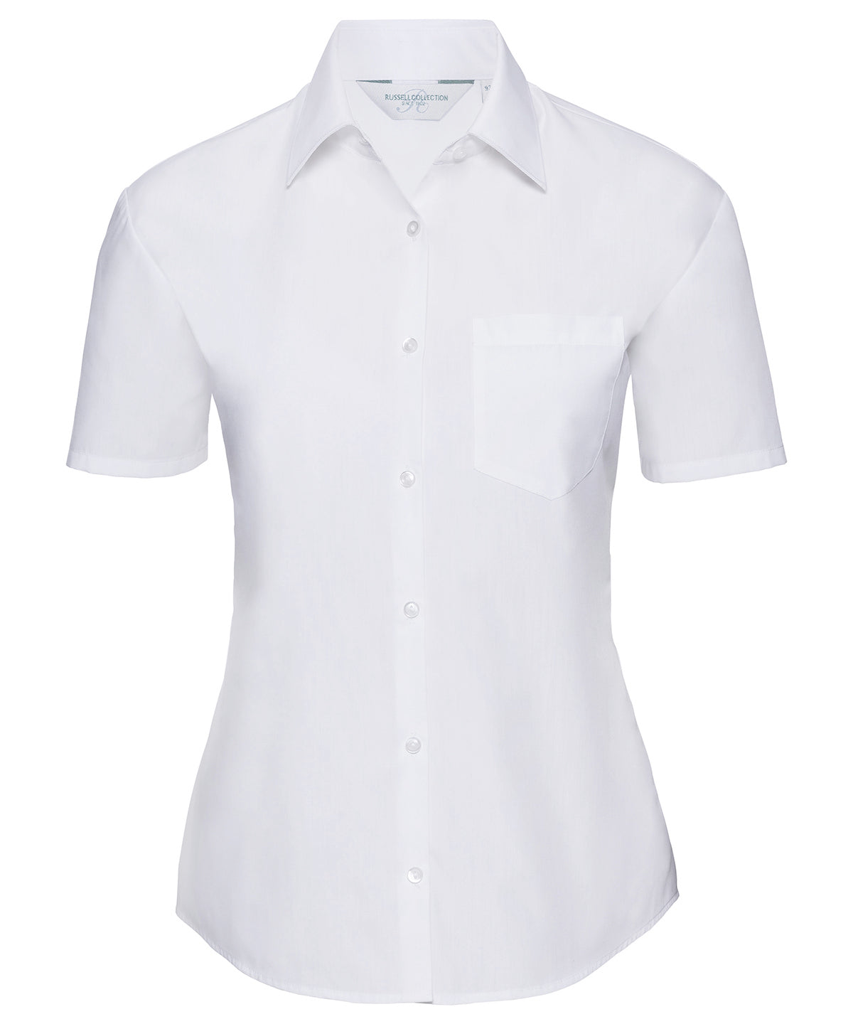 Russell Athletic Collection Women's short sleeve polycotton easycare poplin shirt, image 5