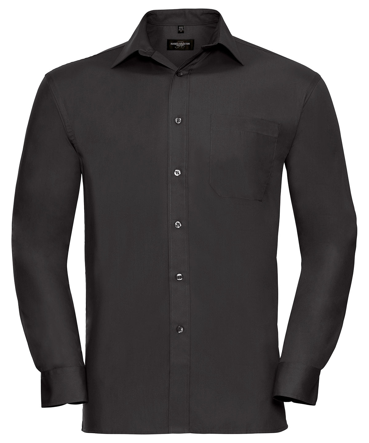 Russell Athletic Collection Long sleeve pure cotton easycare poplin shirt, image 2