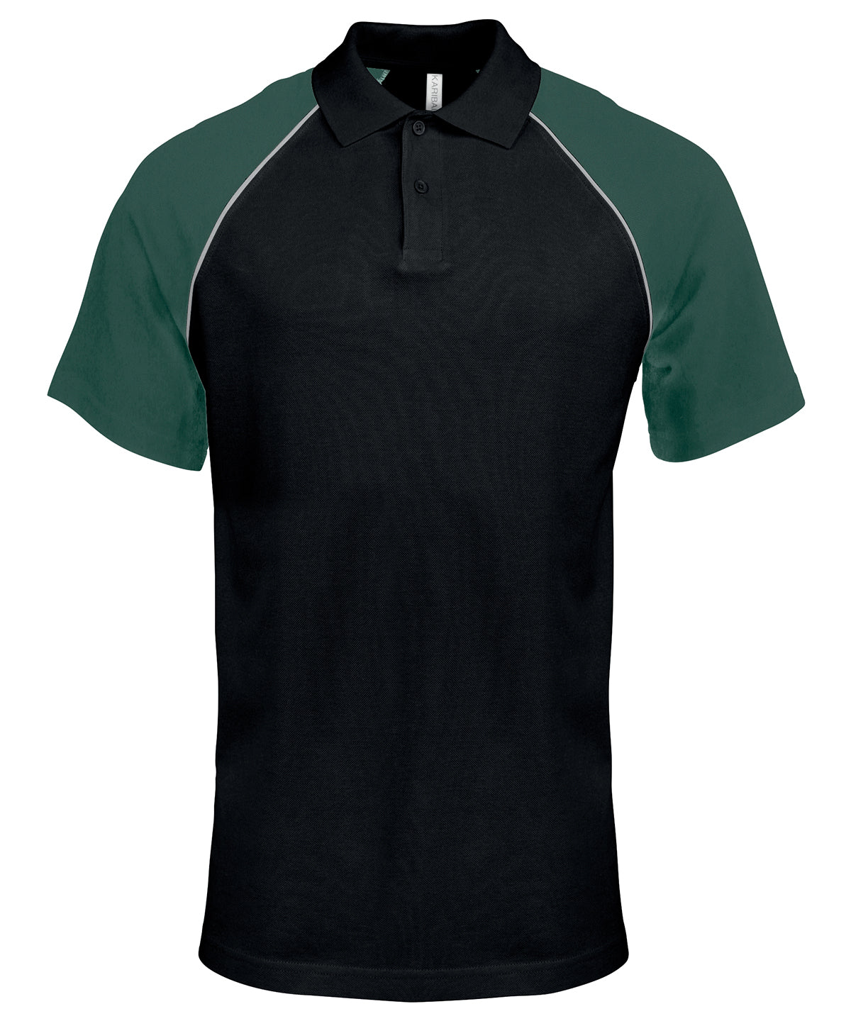 Kariban Polo baseball contrast polo shirt, image 2