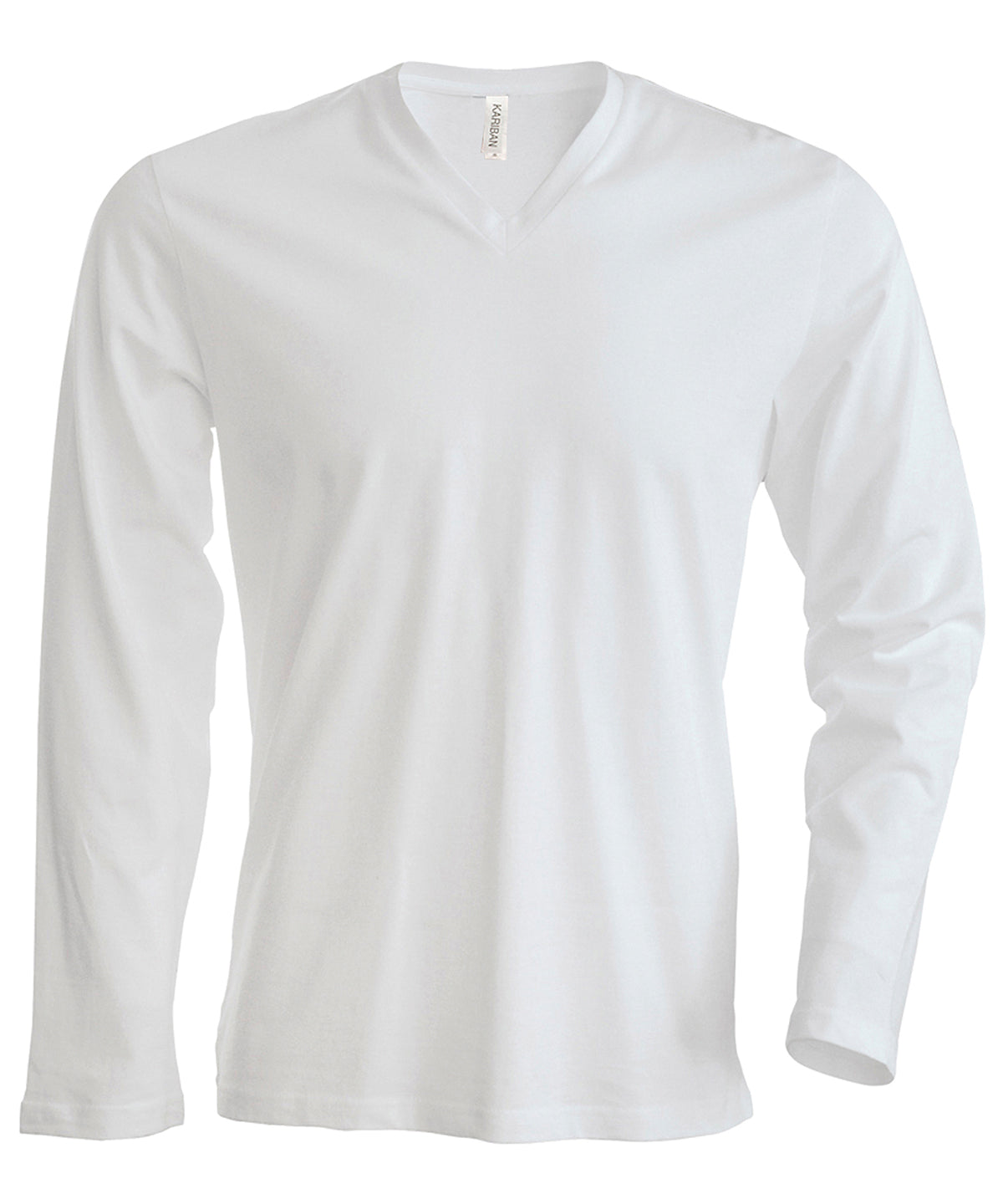 Kariban Men's long-sleeved V-neck T-shirt, image 5