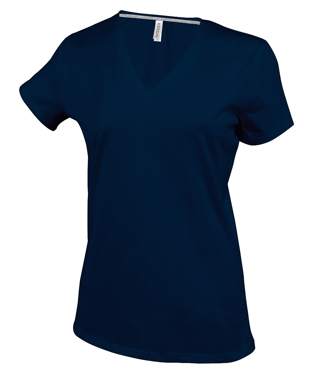 Kariban Ladies' short-sleeved V-neck T-shirt, image 4