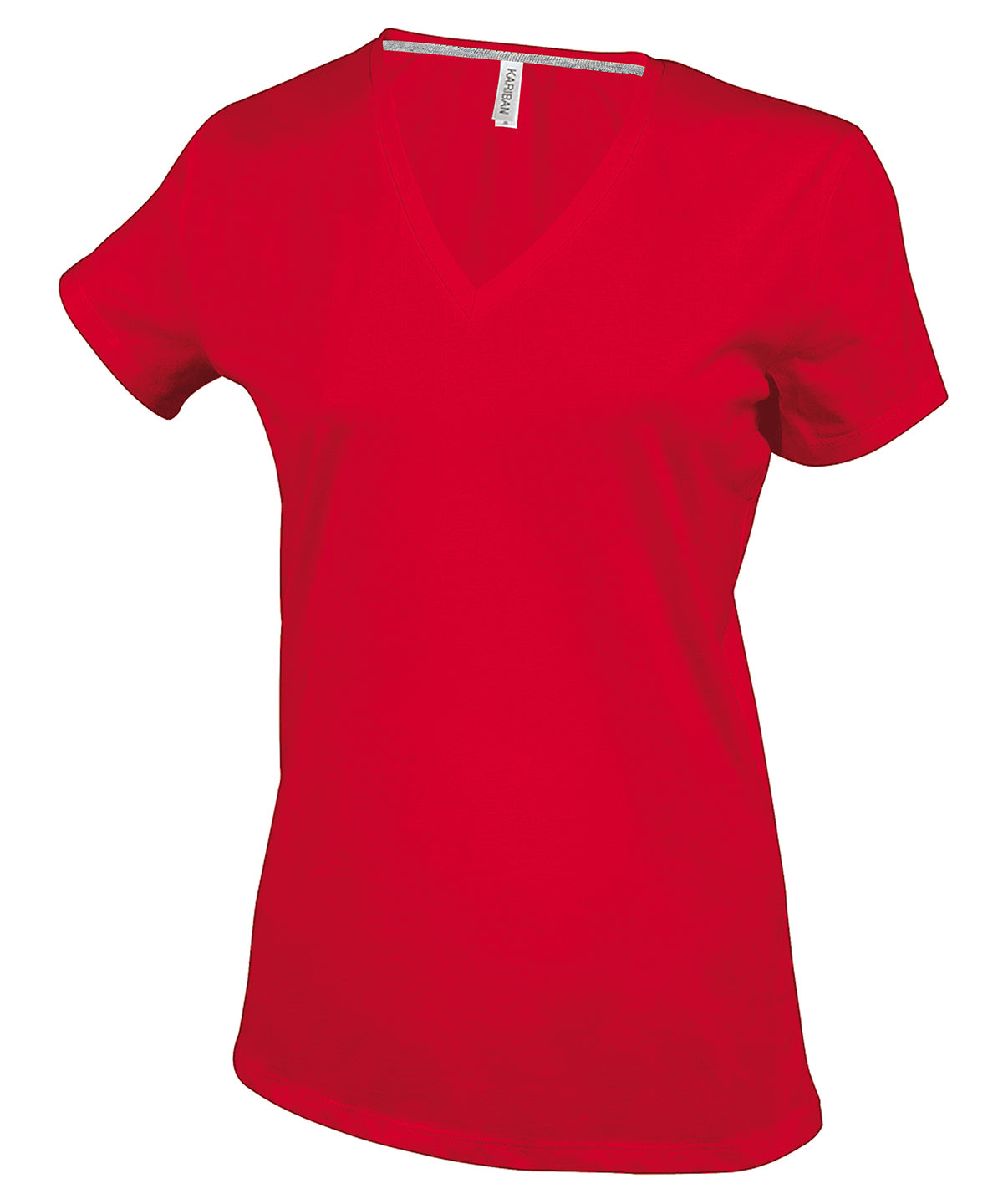 Kariban Ladies' short-sleeved V-neck T-shirt, image 6