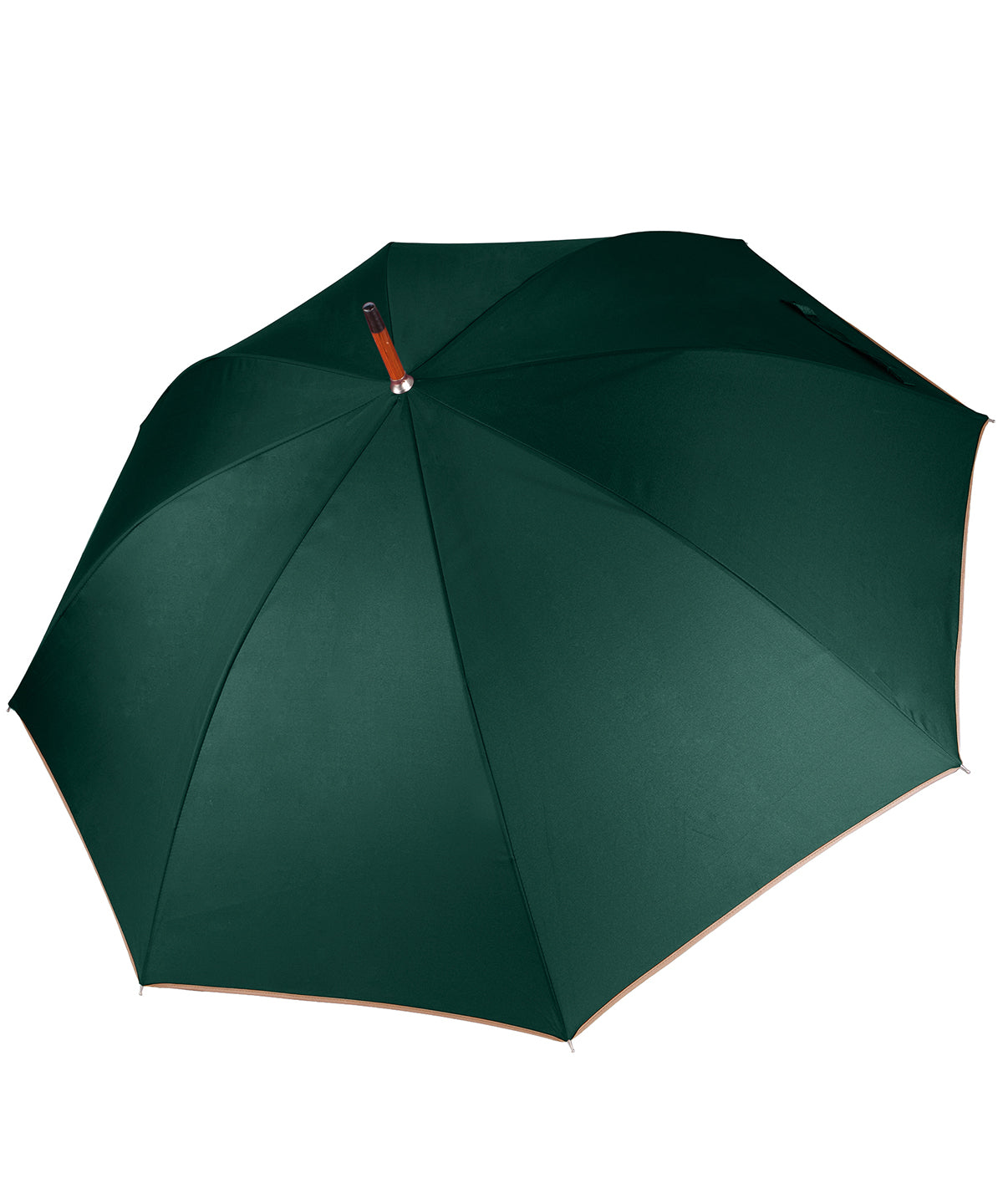 KiMood Auto open wooden umbrella in Bottle/Beige, image 2