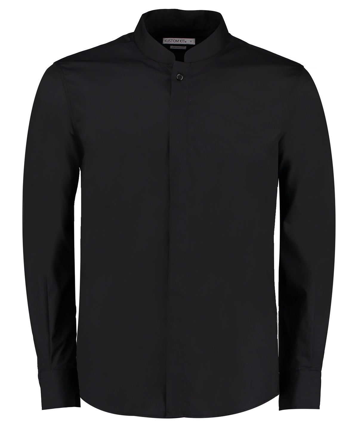 Kustom Kit Mandarin collar shirt long-sleeved (tailored fit), main product image