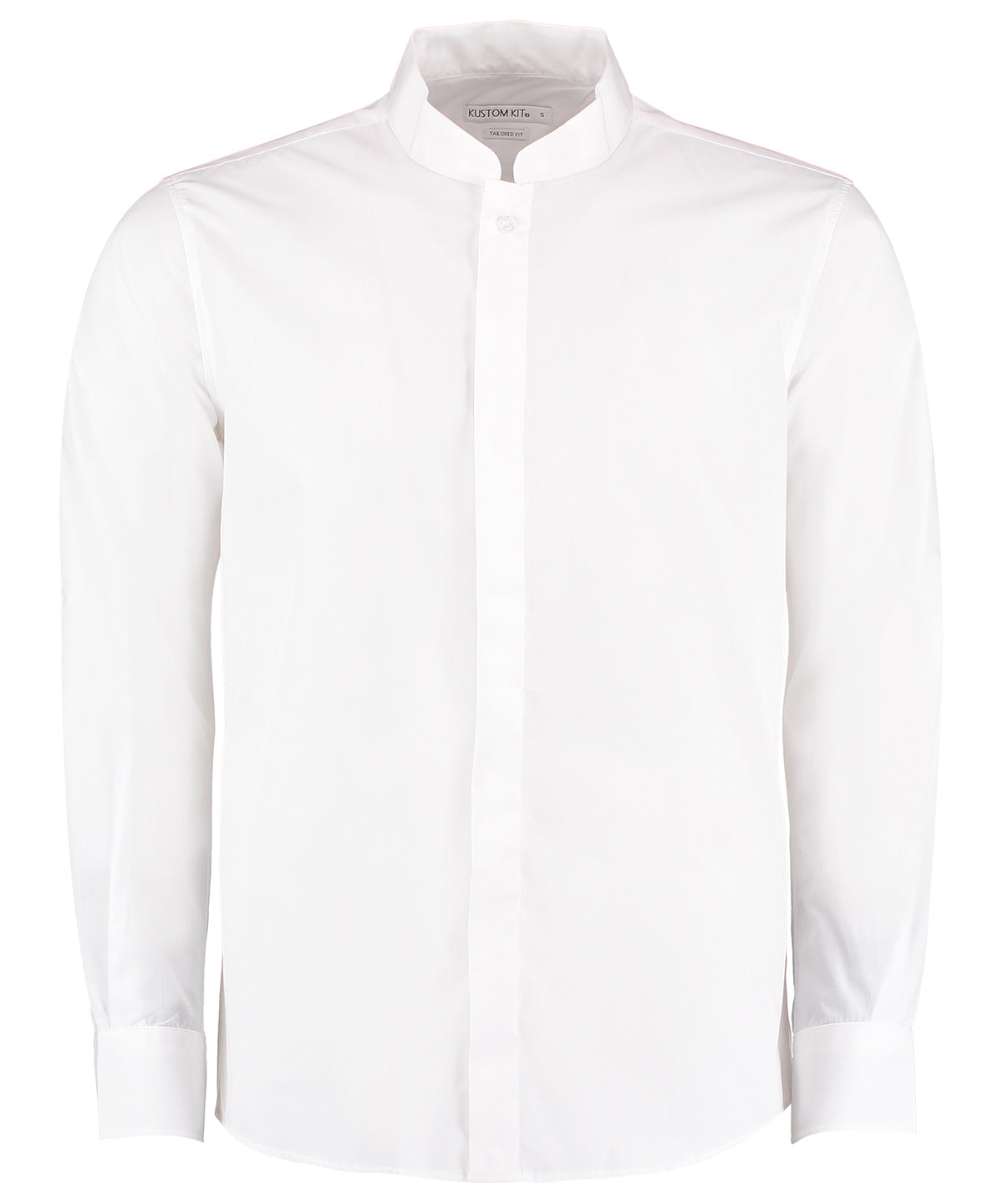 Kustom Kit Mandarin collar shirt long-sleeved (tailored fit), image 3