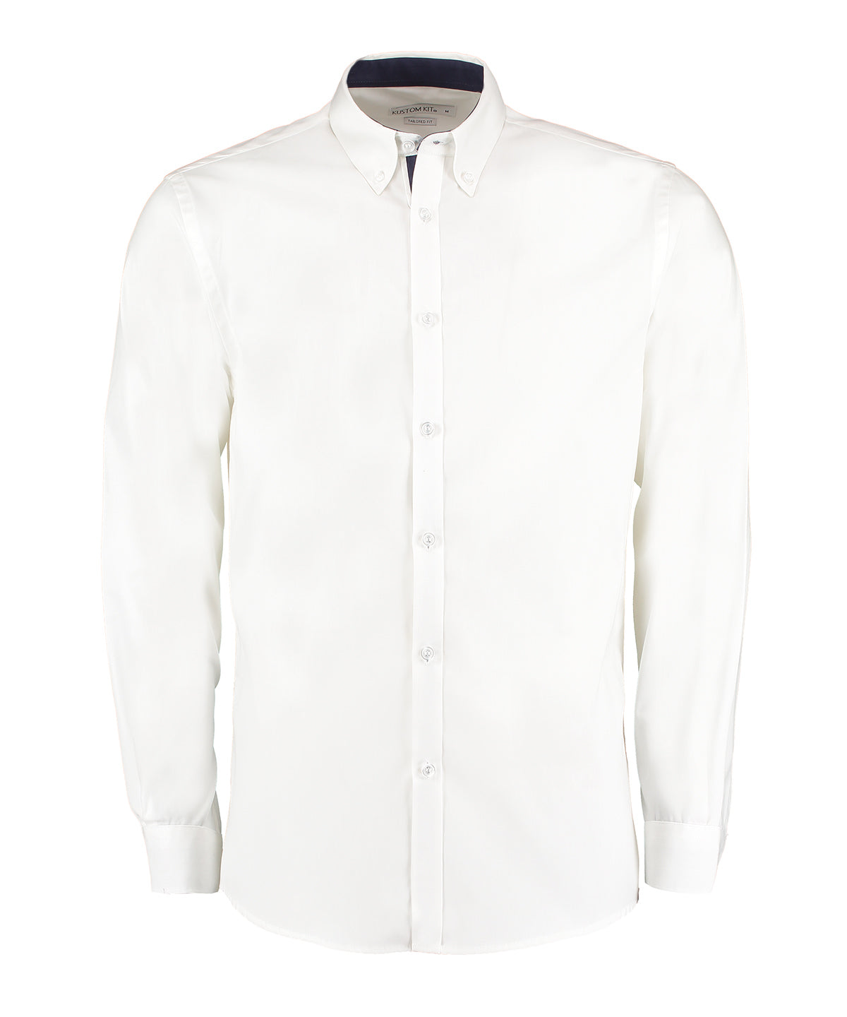Kustom Kit Contrast premium Oxford shirt (button-down collar) long-sleeved (tailored fit), image 3