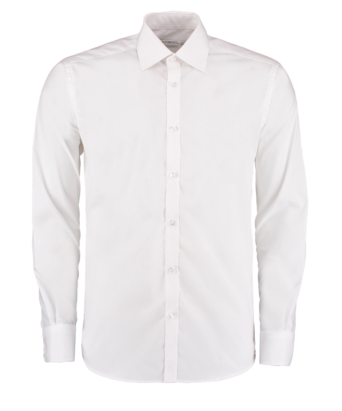Kustom Kit Business shirt long-sleeved (slim fit) in White, image 2