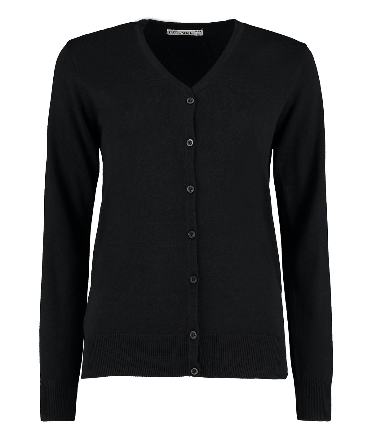 Kustom Kit Women's Arundel v-neck cardigan long sleeve (classic fit), image 2