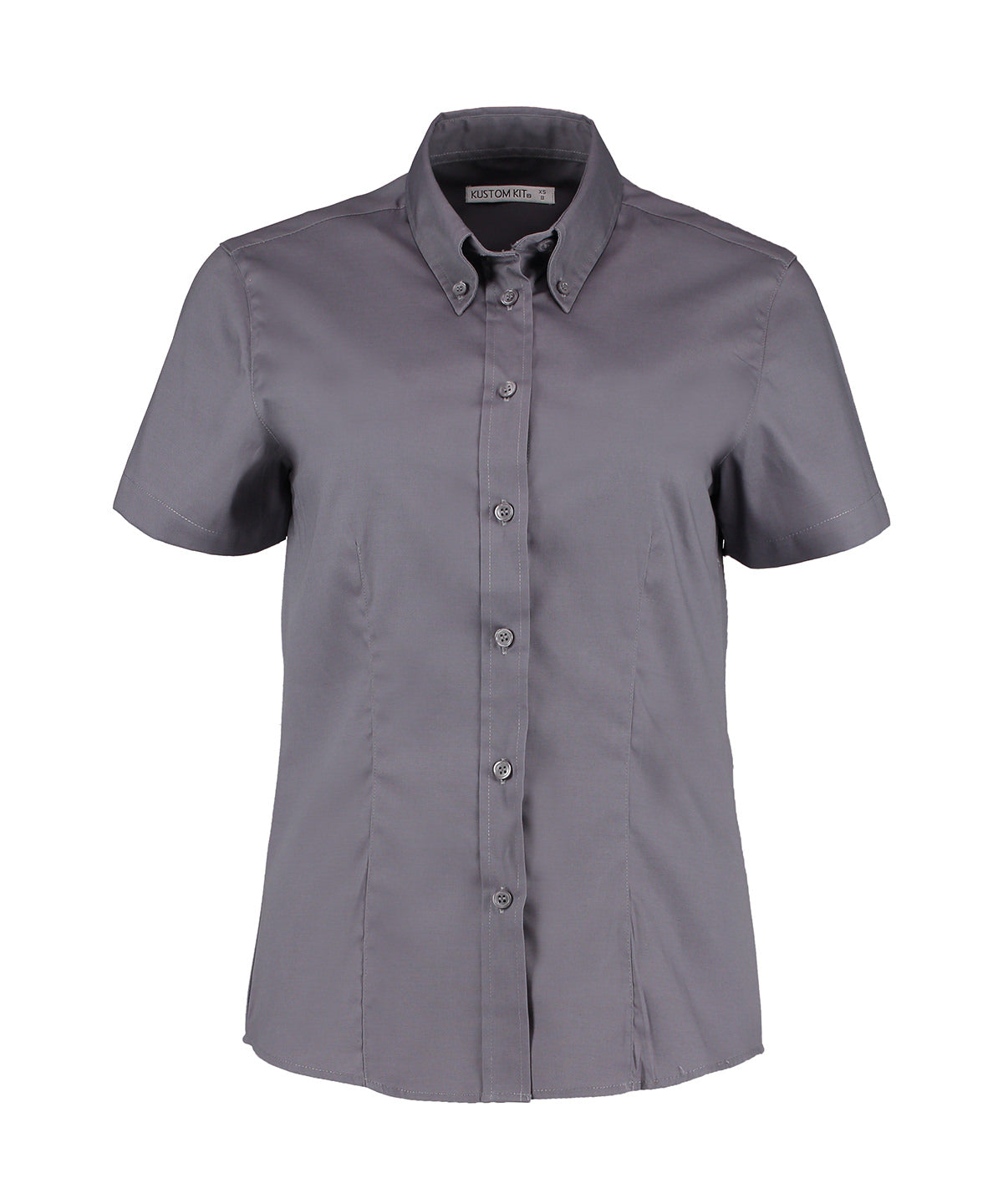 Kustom Kit Women's corporate Oxford blouse short-sleeved (tailored fit), image 3