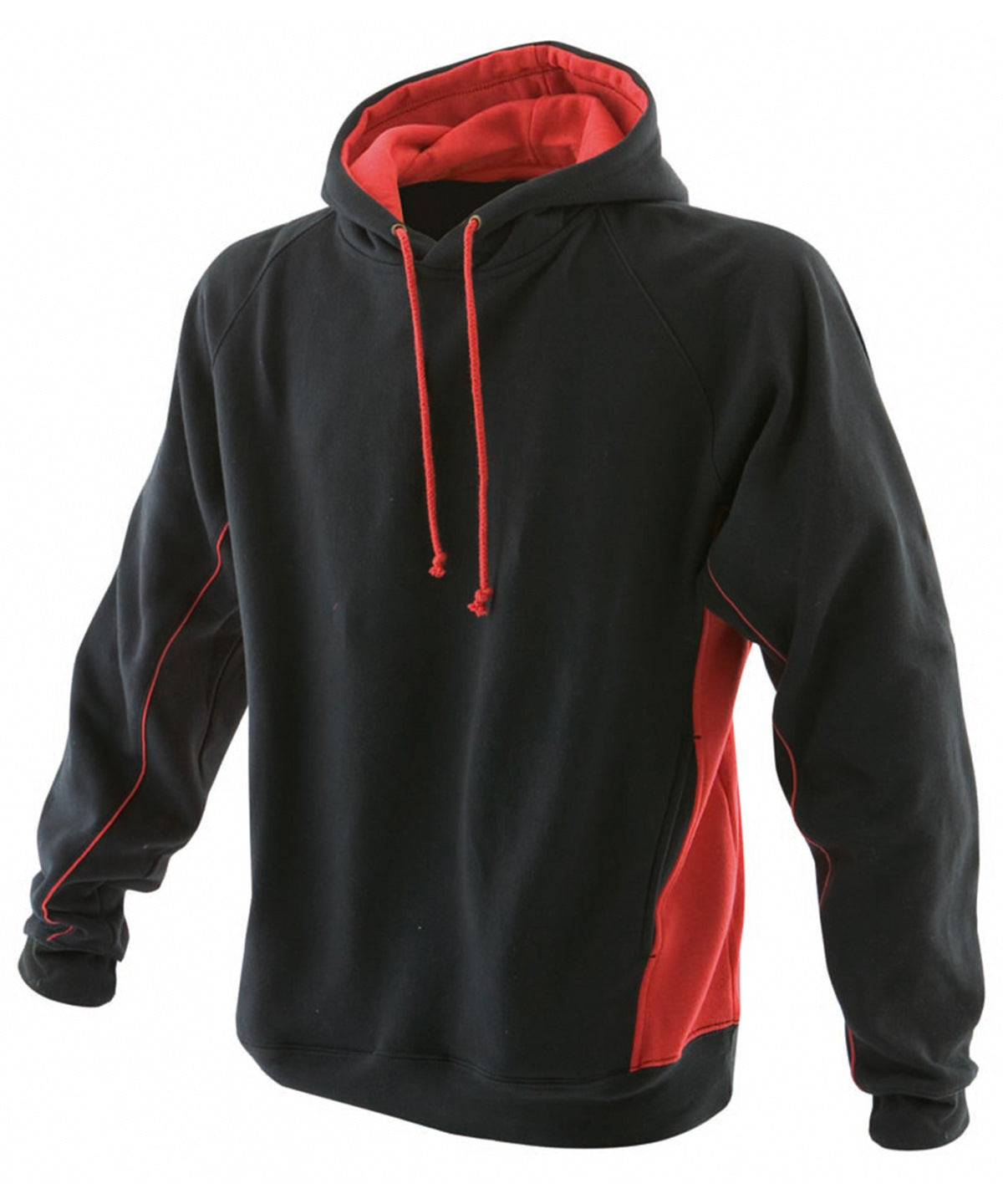 Finden & Hales Pullover hoodie in Black/Red, image 3