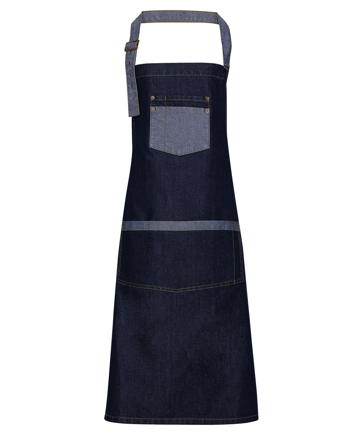 Premier Domain contrast denim bib apron, image 3