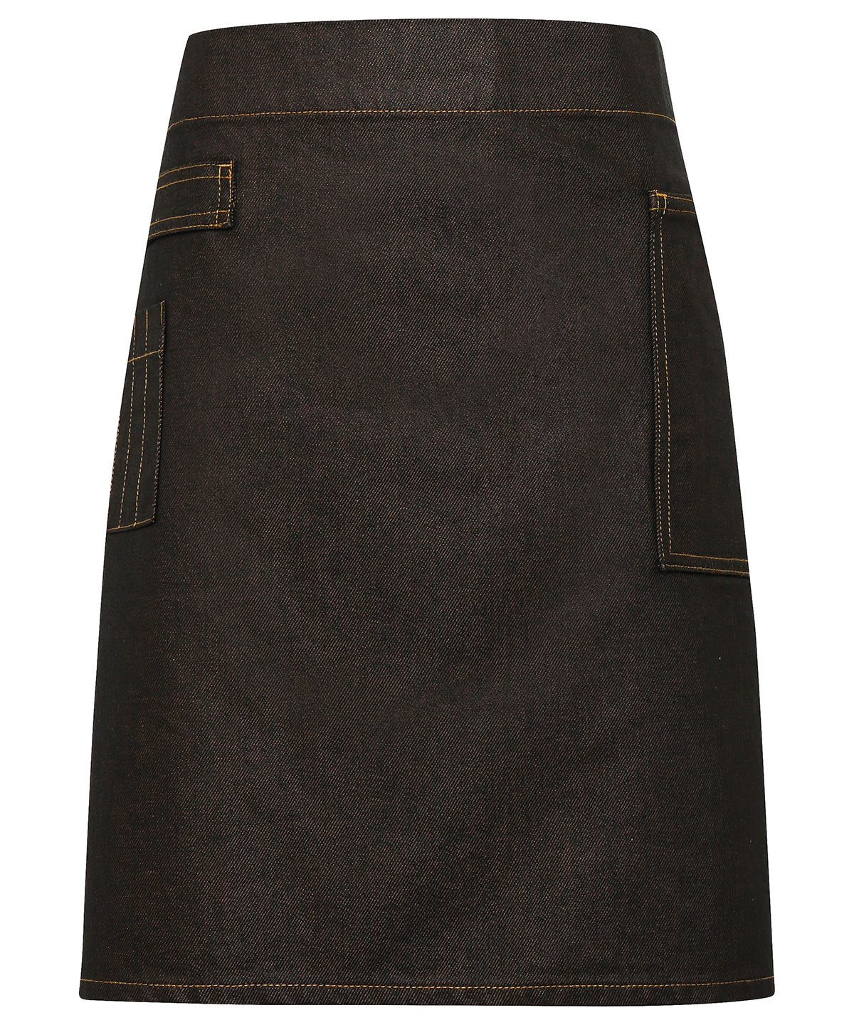 Premier Division waxed-look denim waist apron, image 3