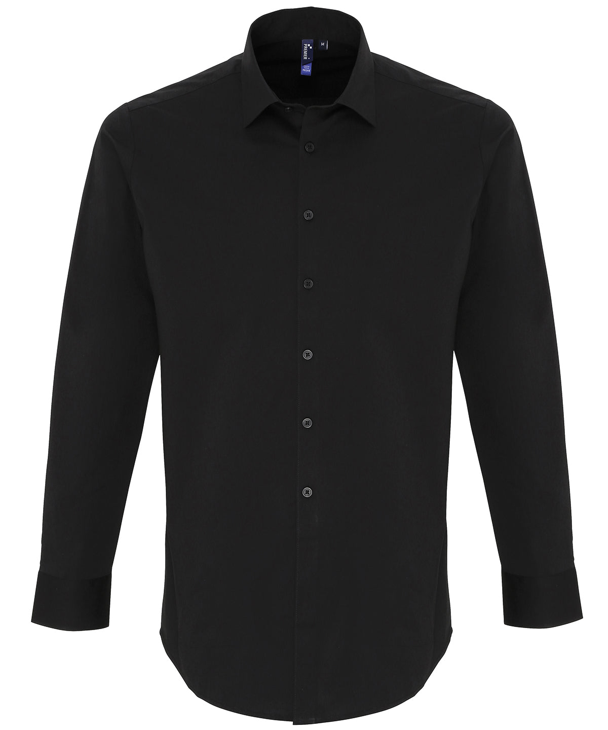 Premier Stretch fit cotton poplin long sleeve shirt, image 3