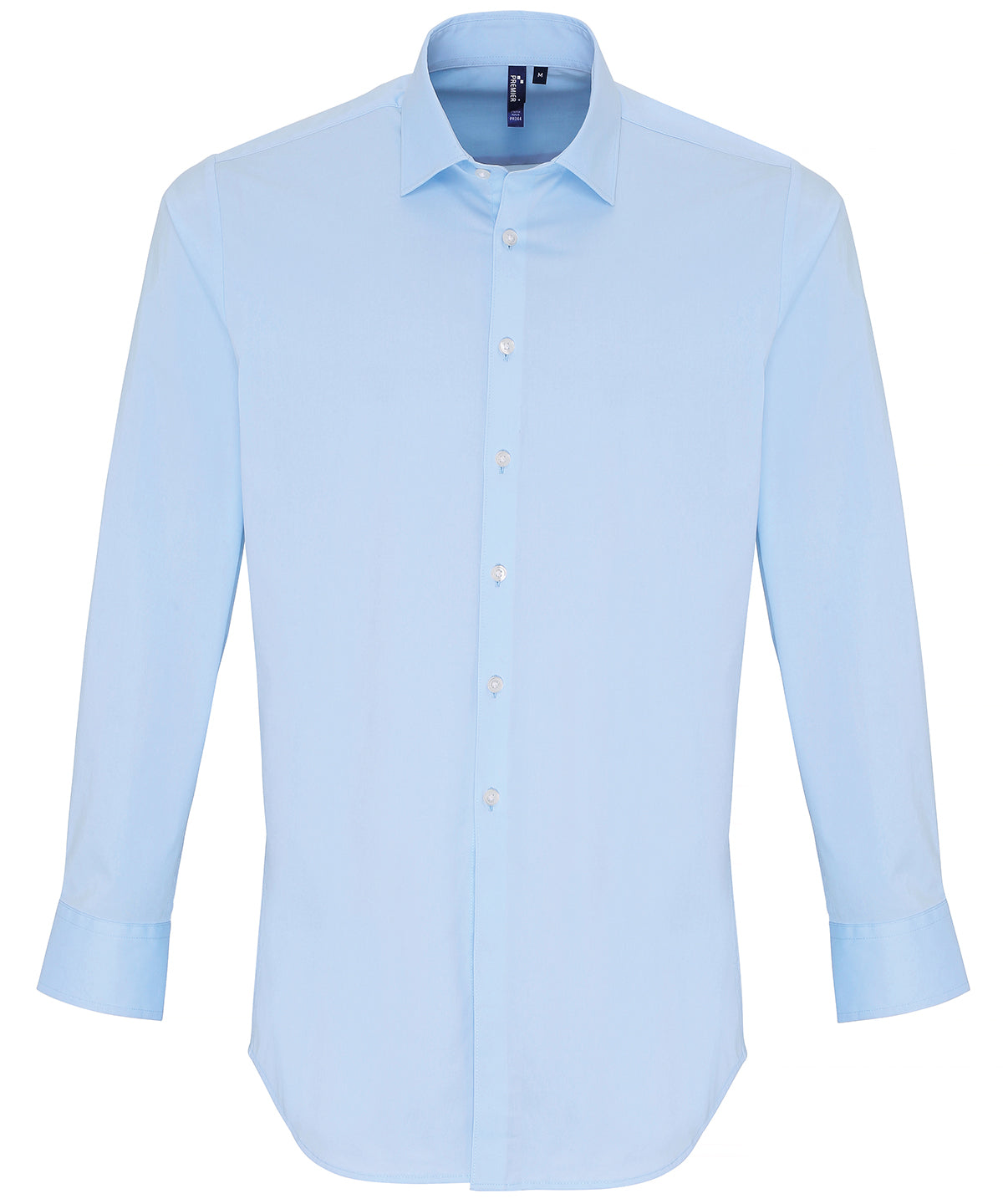 Premier Stretch fit cotton poplin long sleeve shirt, main product image