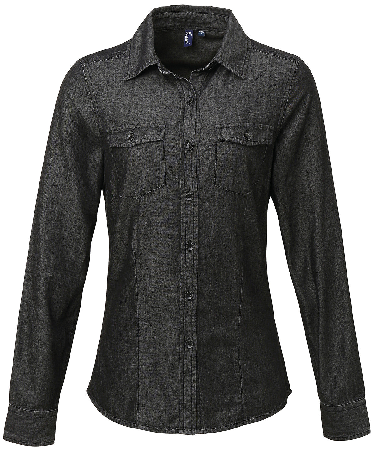 Premier Women's jeans stitch denim shirt, image 3