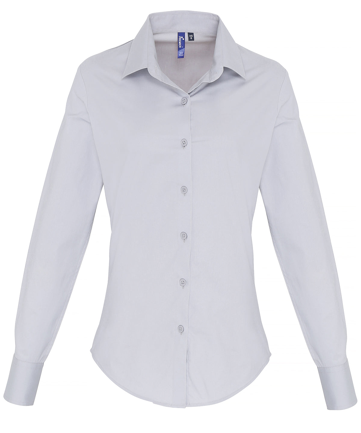 Premier Women's stretch fit cotton poplin long sleeve blouse, image 3
