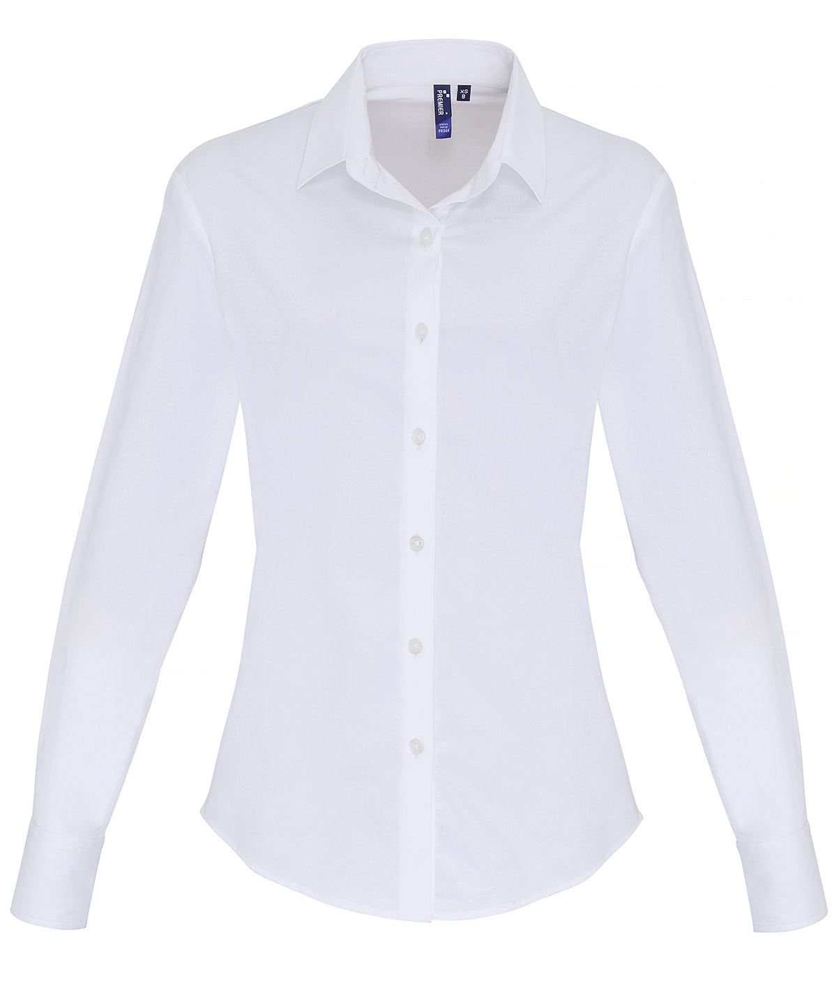 Premier Women's stretch fit cotton poplin long sleeve blouse, image 4