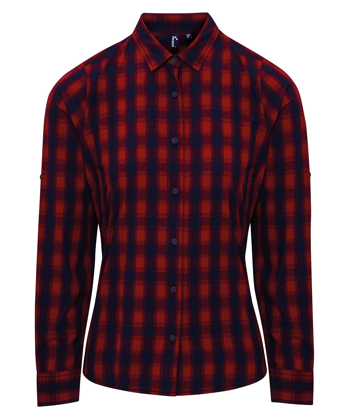 Premier Women's Mulligan check cotton long sleeve shirt, image 3
