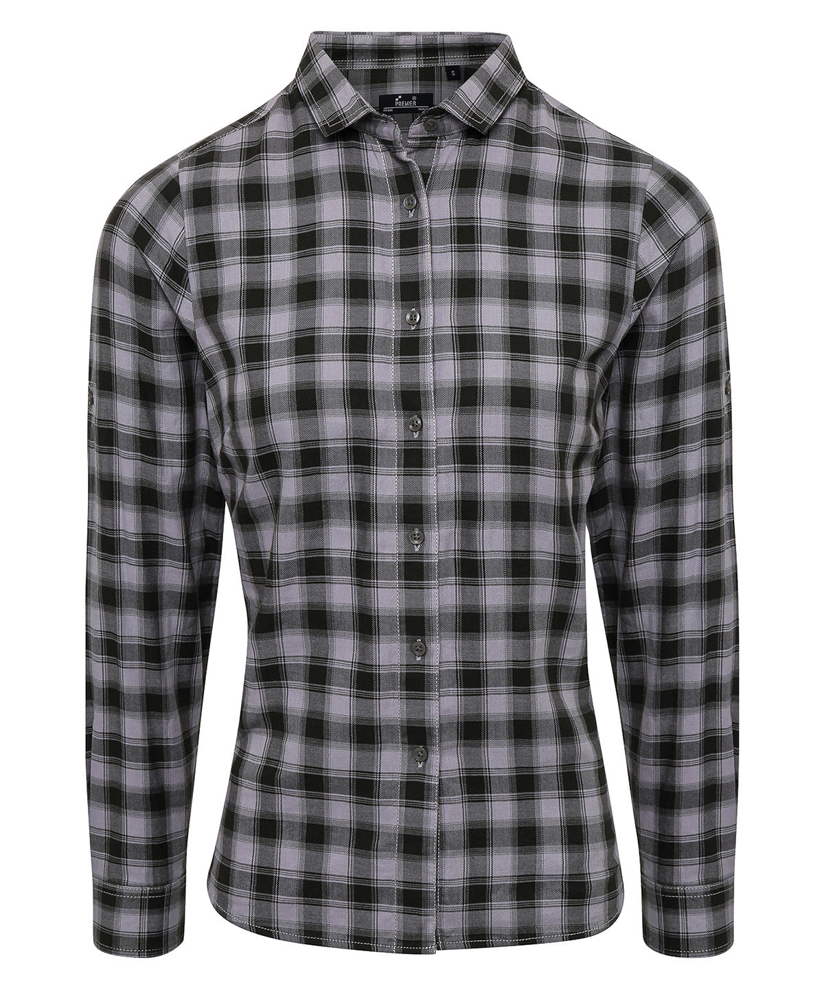 Premier Women's Mulligan check cotton long sleeve shirt, image 4