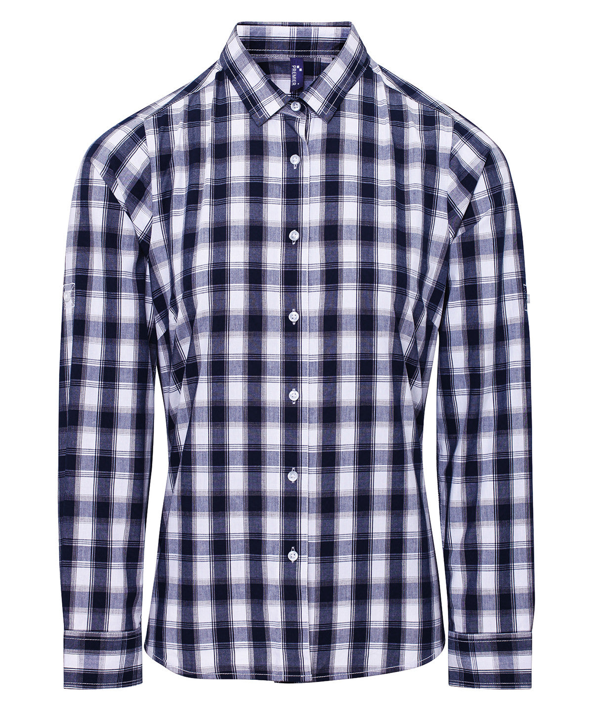 Premier Women's Mulligan check cotton long sleeve shirt, image 5