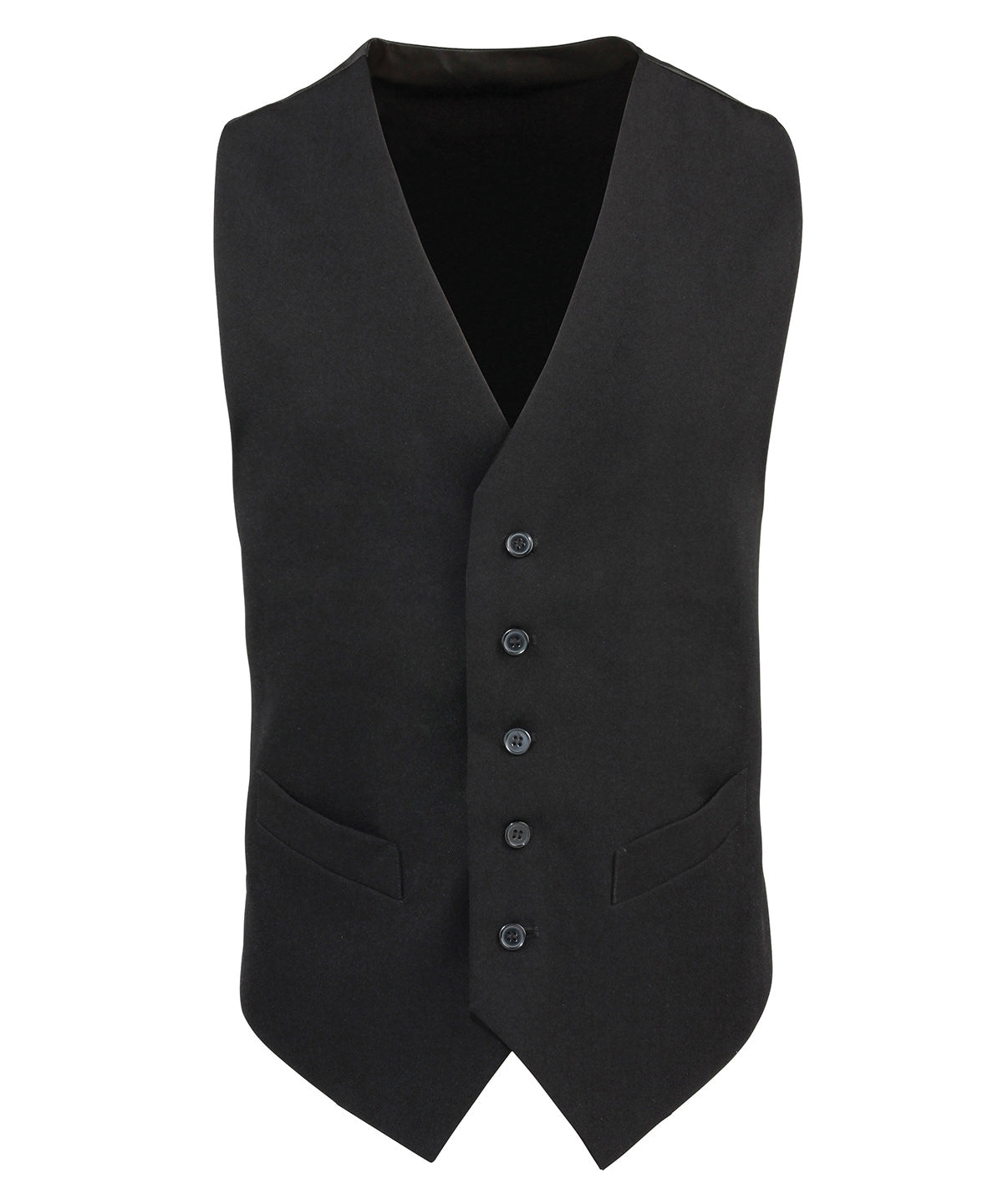 Premier Lined polyester waistcoat in Black, main product image