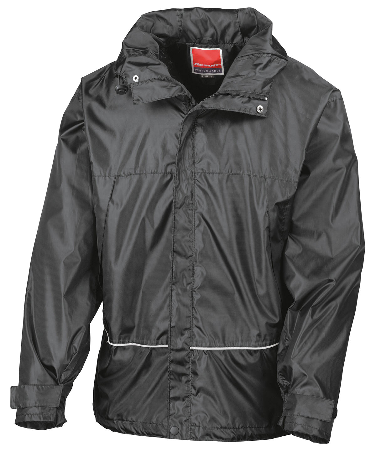Result Waterproof 2000 midweight jacket in Black, front view