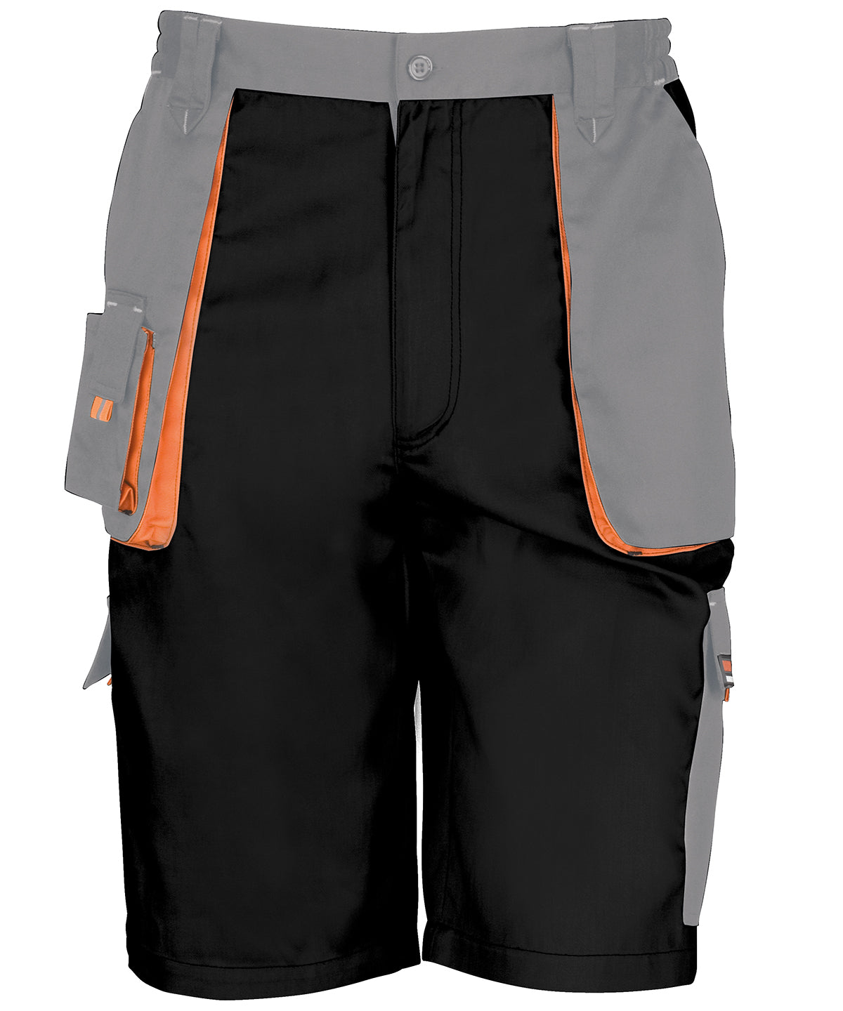 Result Workguard Work-Guard lite shorts in Black/Grey/Orange, image 2