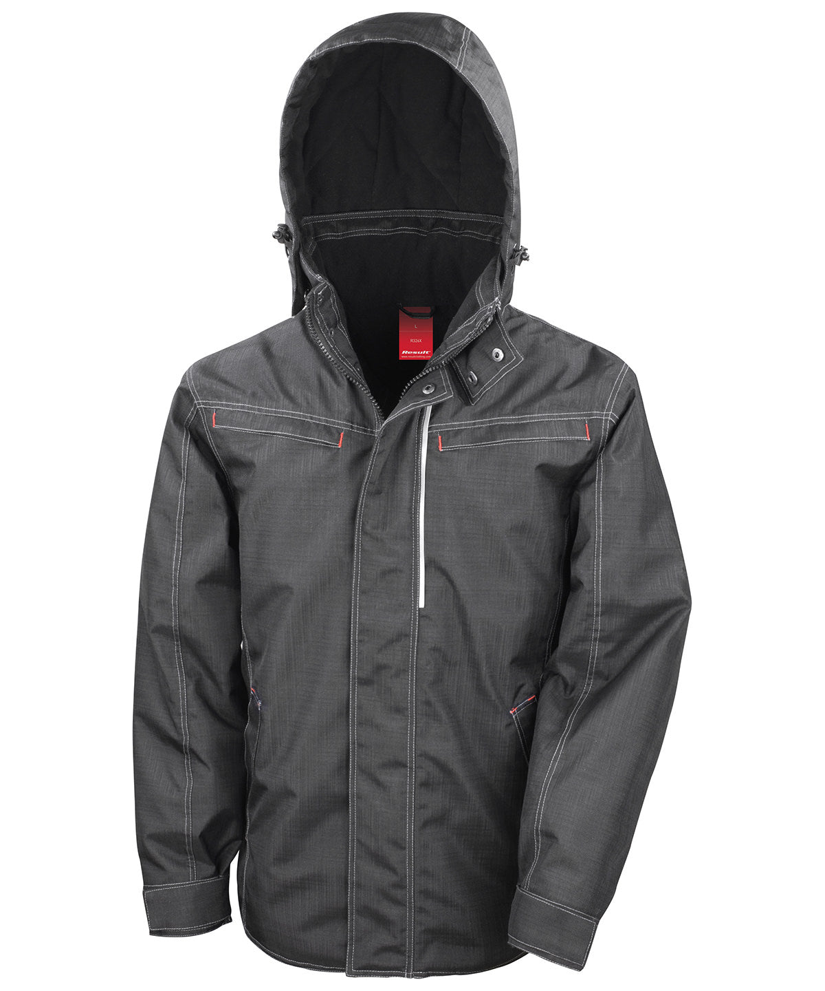 Result Denim texture rugged jacket in Black, image 2