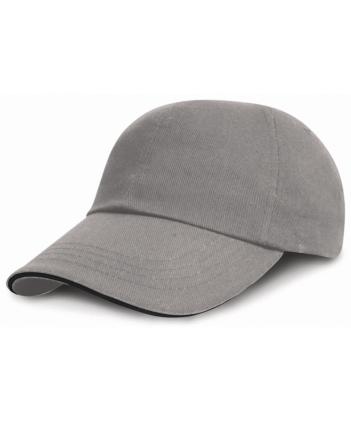 Result Headwear Low-profile heavy brushed cotton cap with sandwich peak, image 3