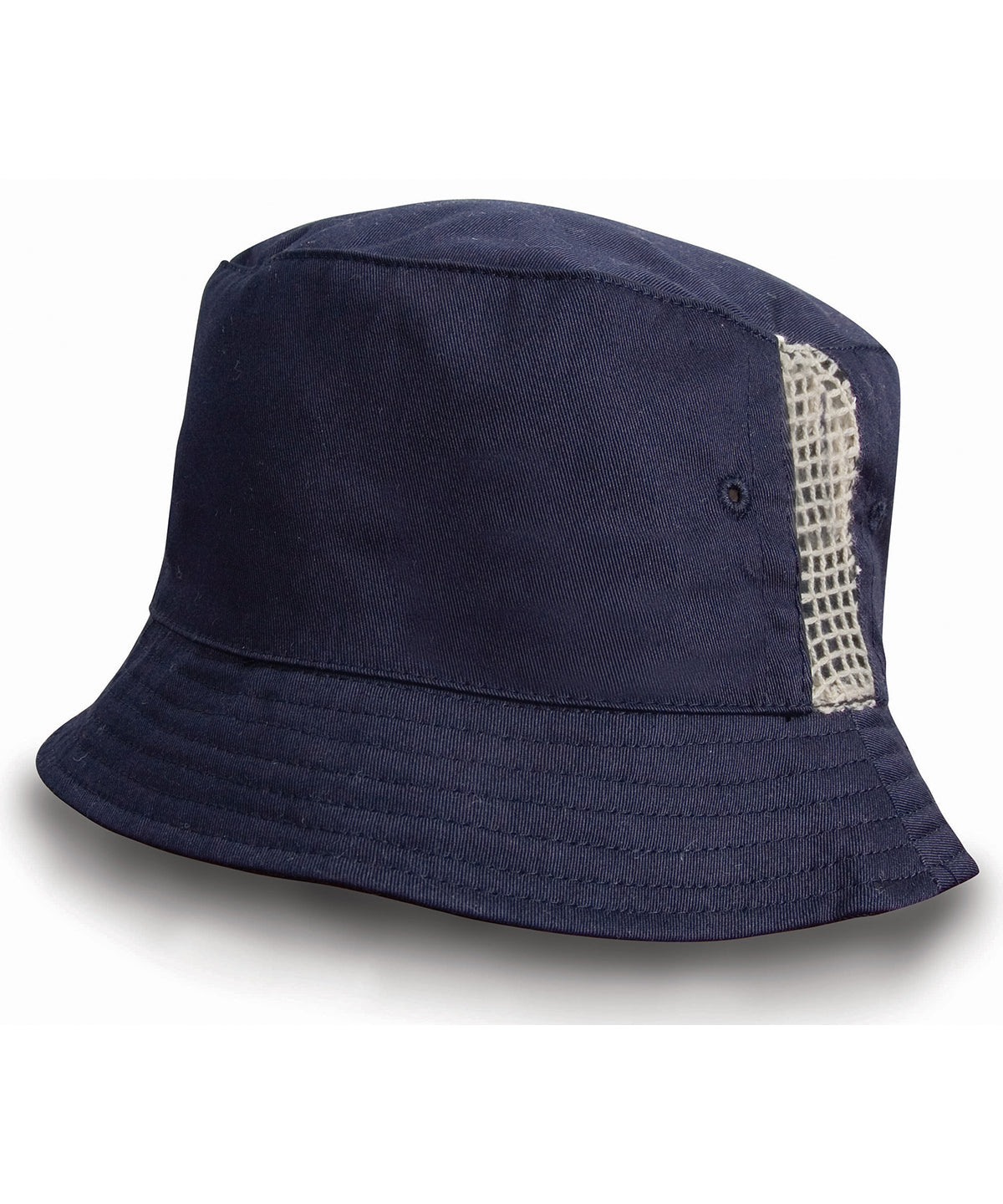Result Headwear Deluxe washed cotton bucket hat with side mesh panels, image 3