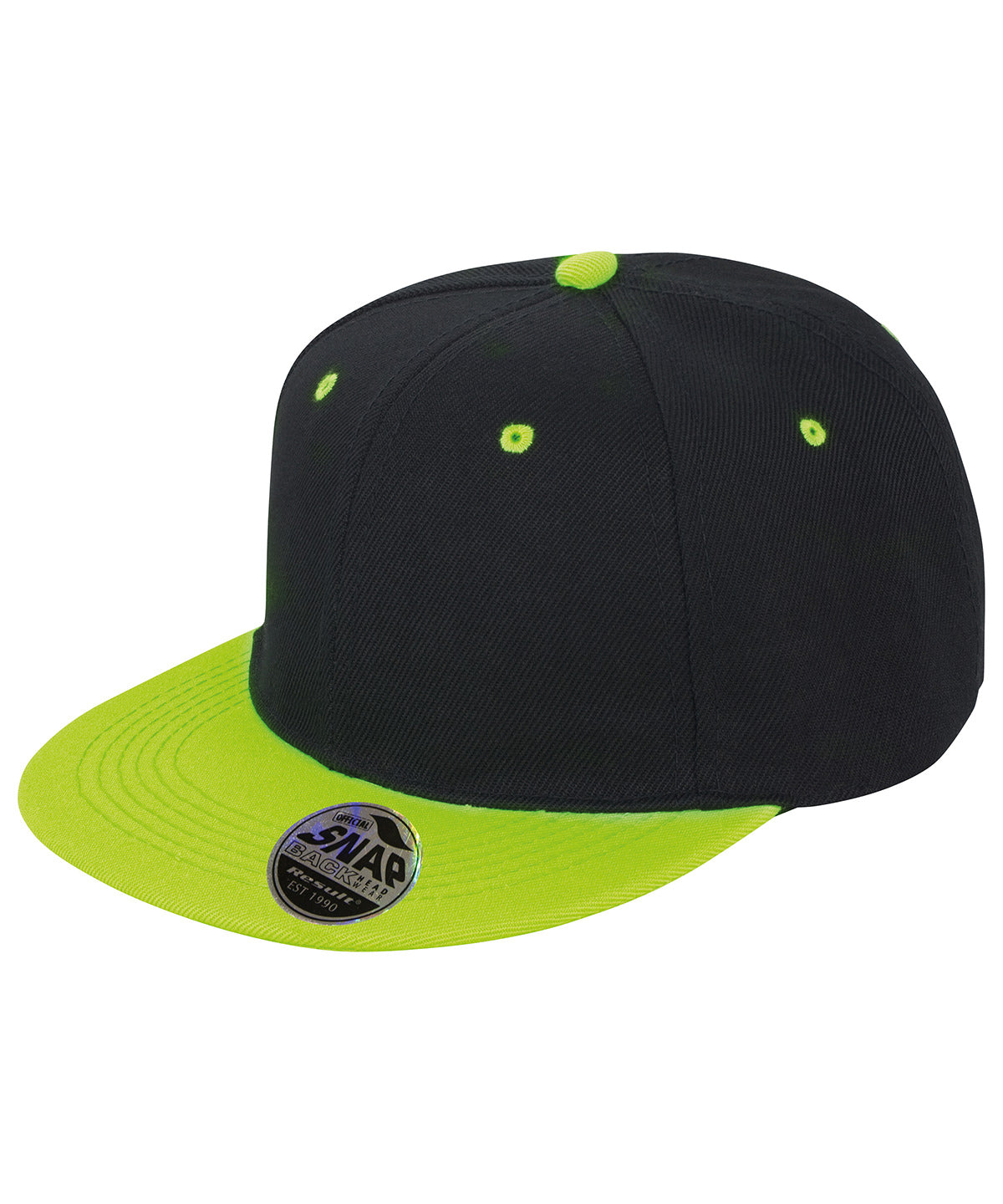 Result Headwear Bronx original flat peak snapback dual colour cap, image 3