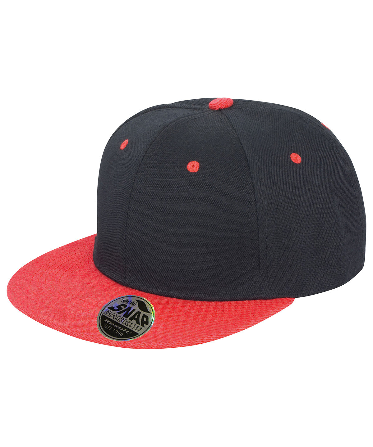 Result Headwear Bronx original flat peak snapback dual colour cap, image 5