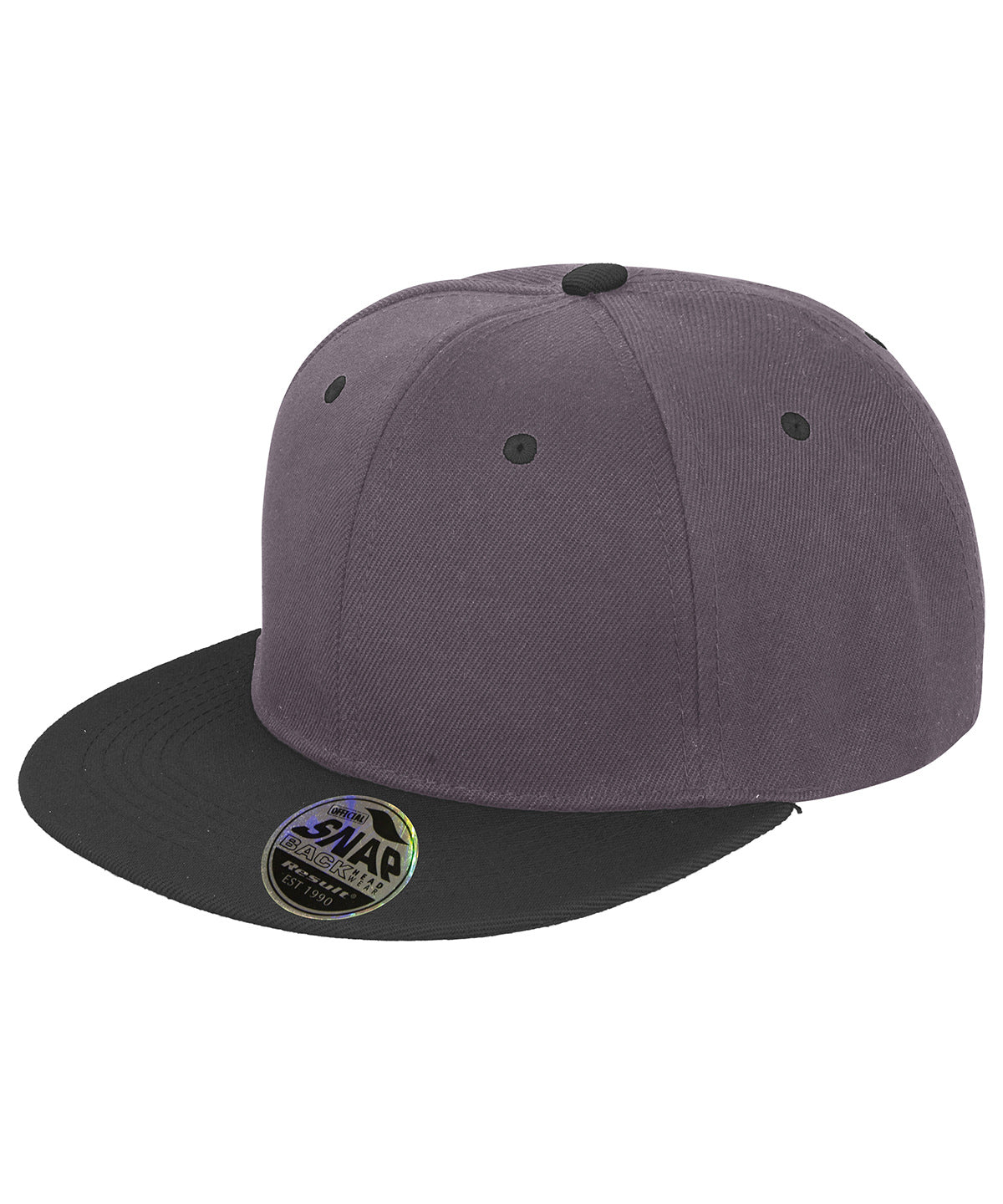 Result Headwear Bronx original flat peak snapback dual colour cap, image 6