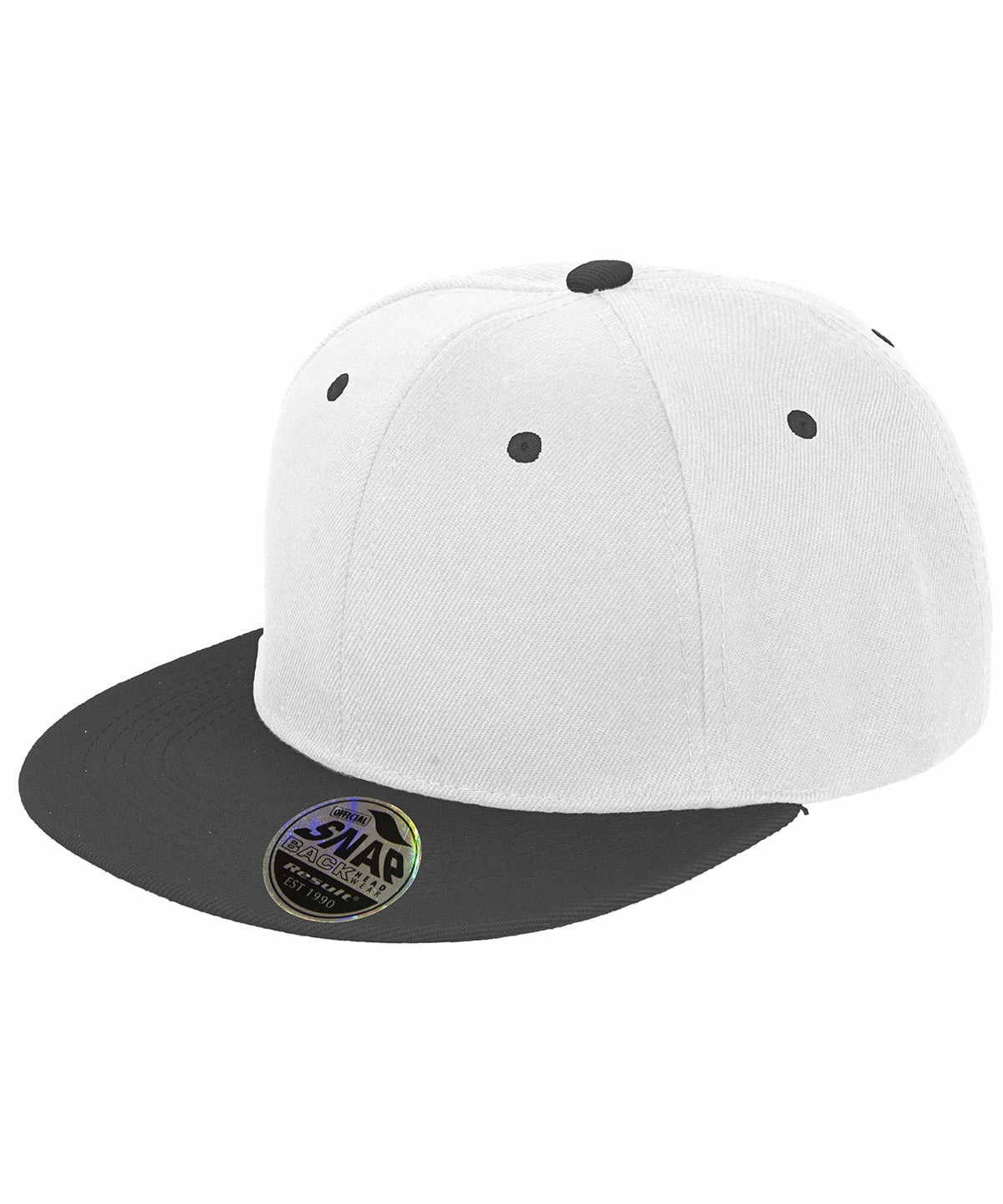 Result Headwear Bronx original flat peak snapback dual colour cap, image 7