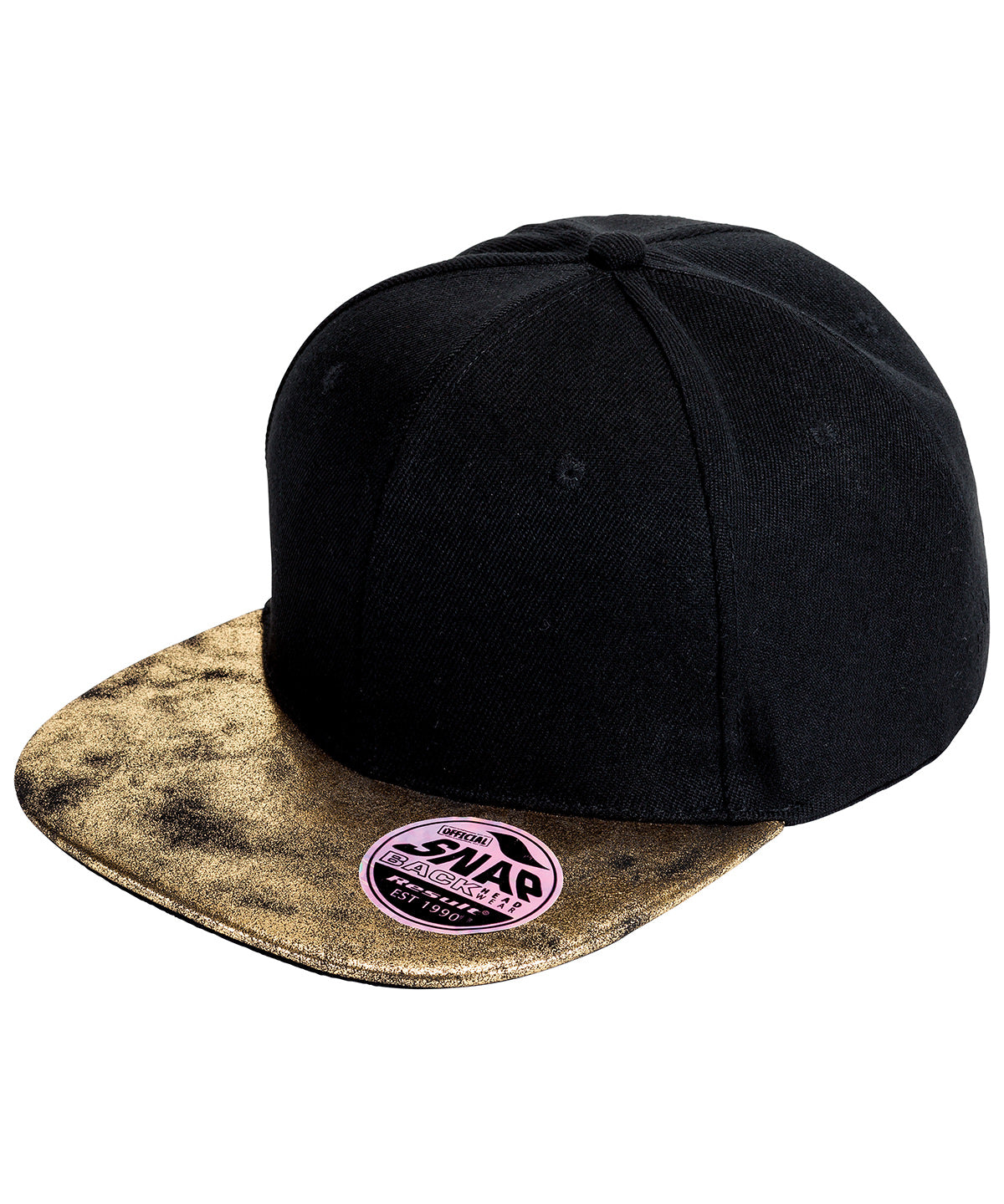 Result Headwear Bronx glitter flat peak snapback cap, image 2