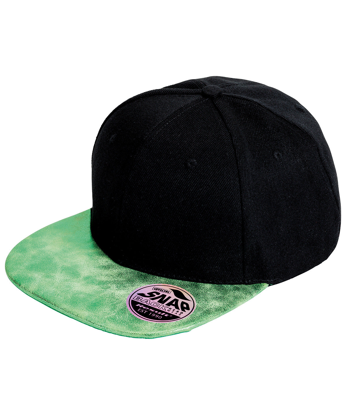 Result Headwear Bronx glitter flat peak snapback cap, image 3