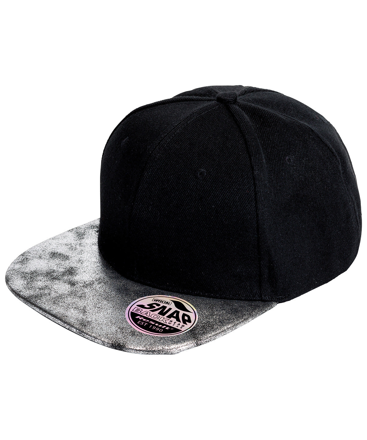 Result Headwear Bronx glitter flat peak snapback cap, image 5