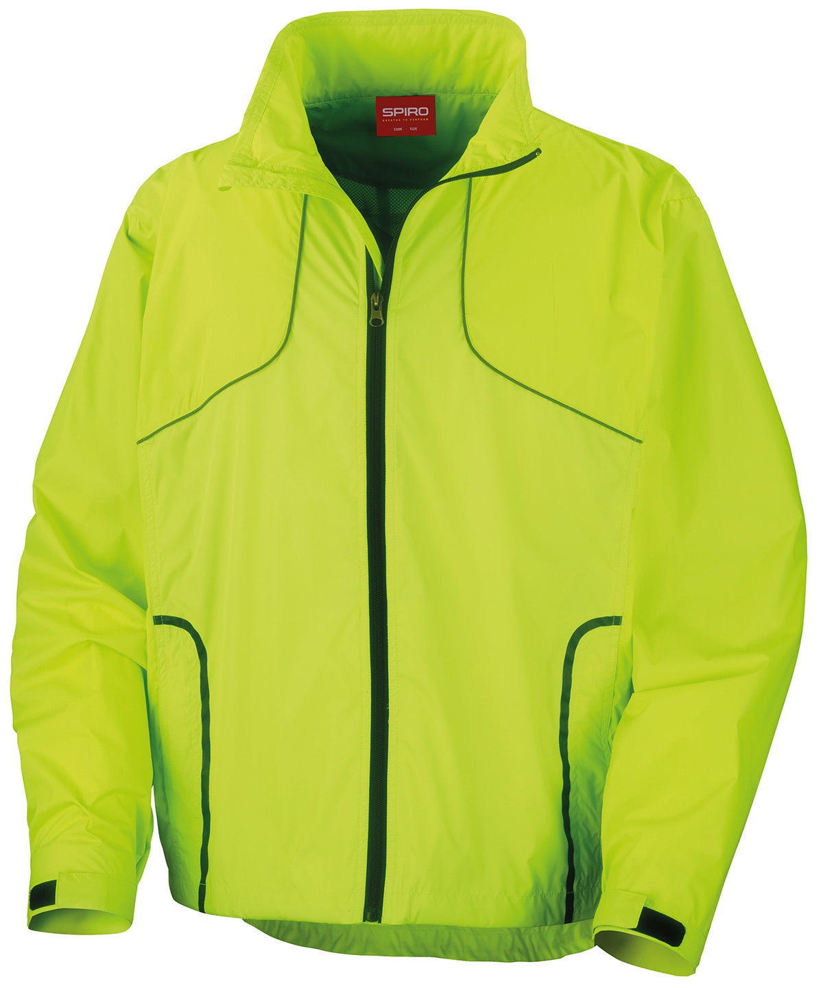 Spiro Crosslite trail and track jacket in Neon Lime, image 3