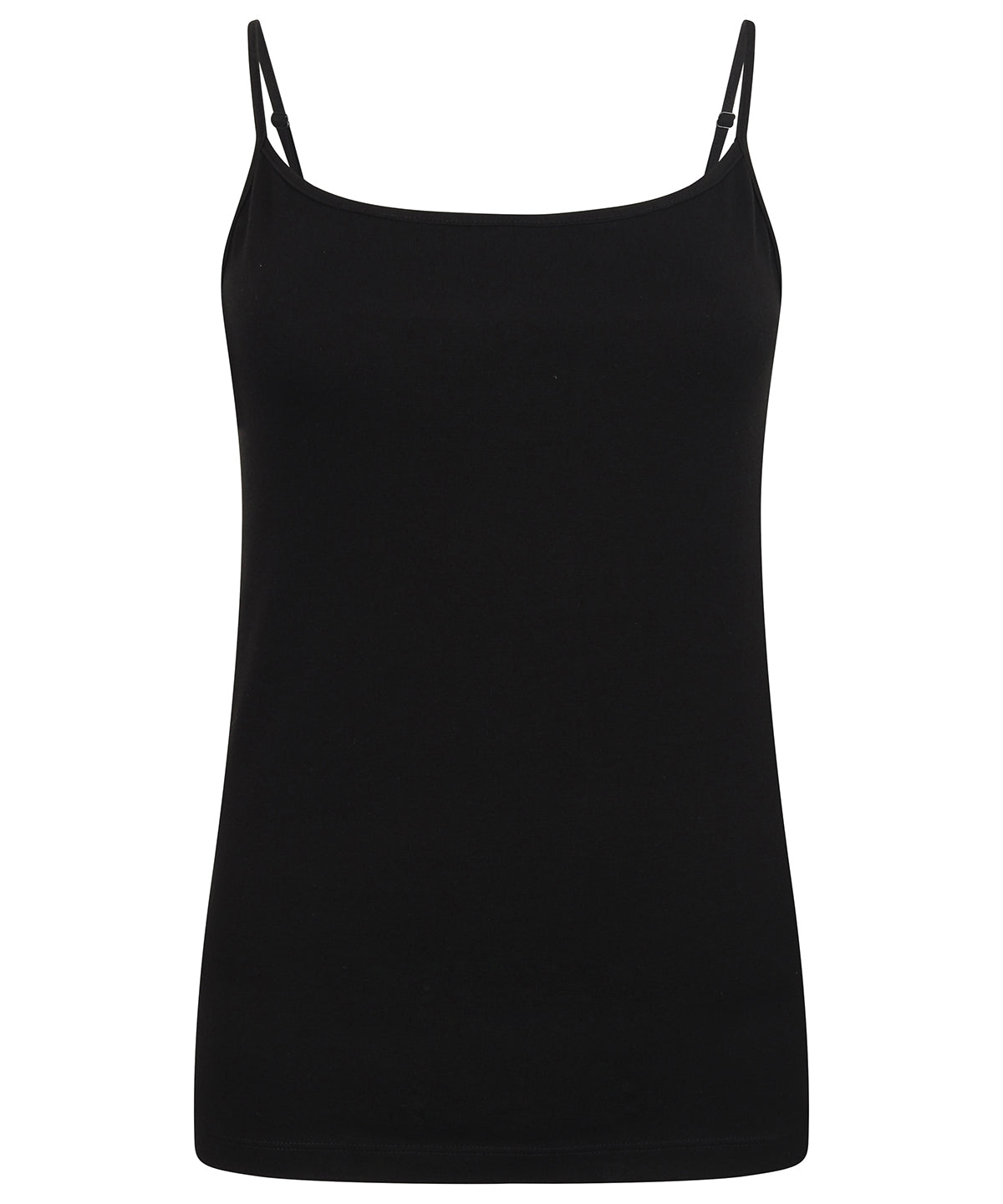 SF Women's feel-good stretch spaghetti vest in Black, image 2