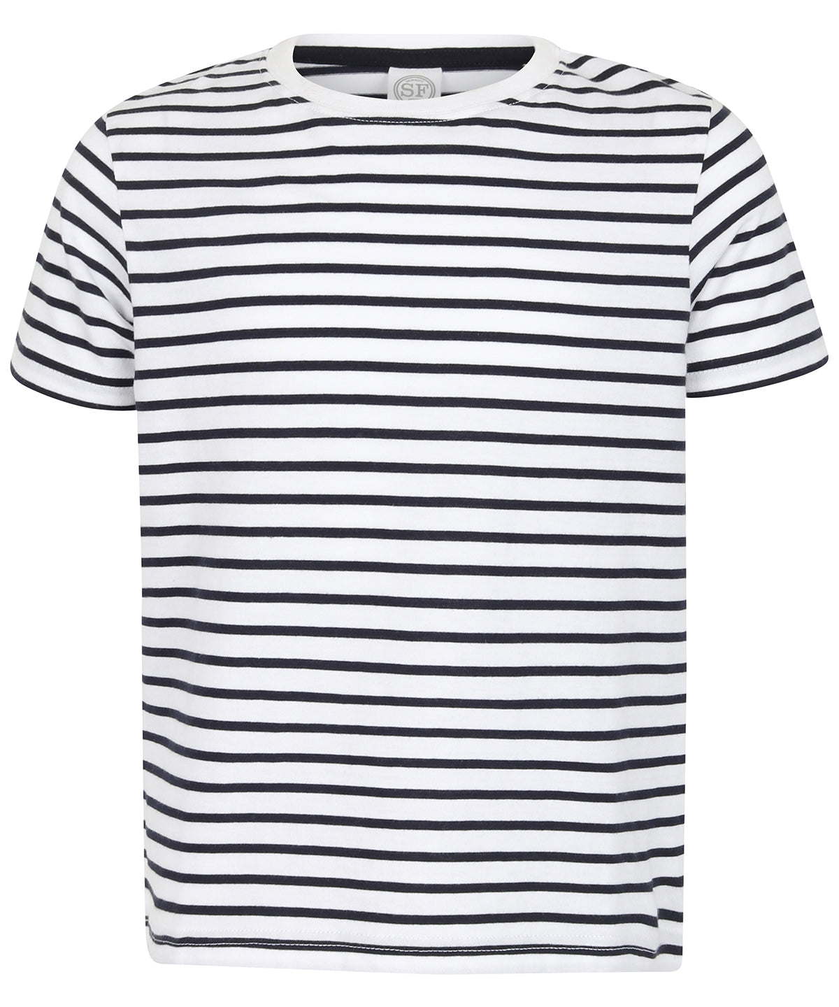 SF Kids striped T in White/Oxford Navy, image 2