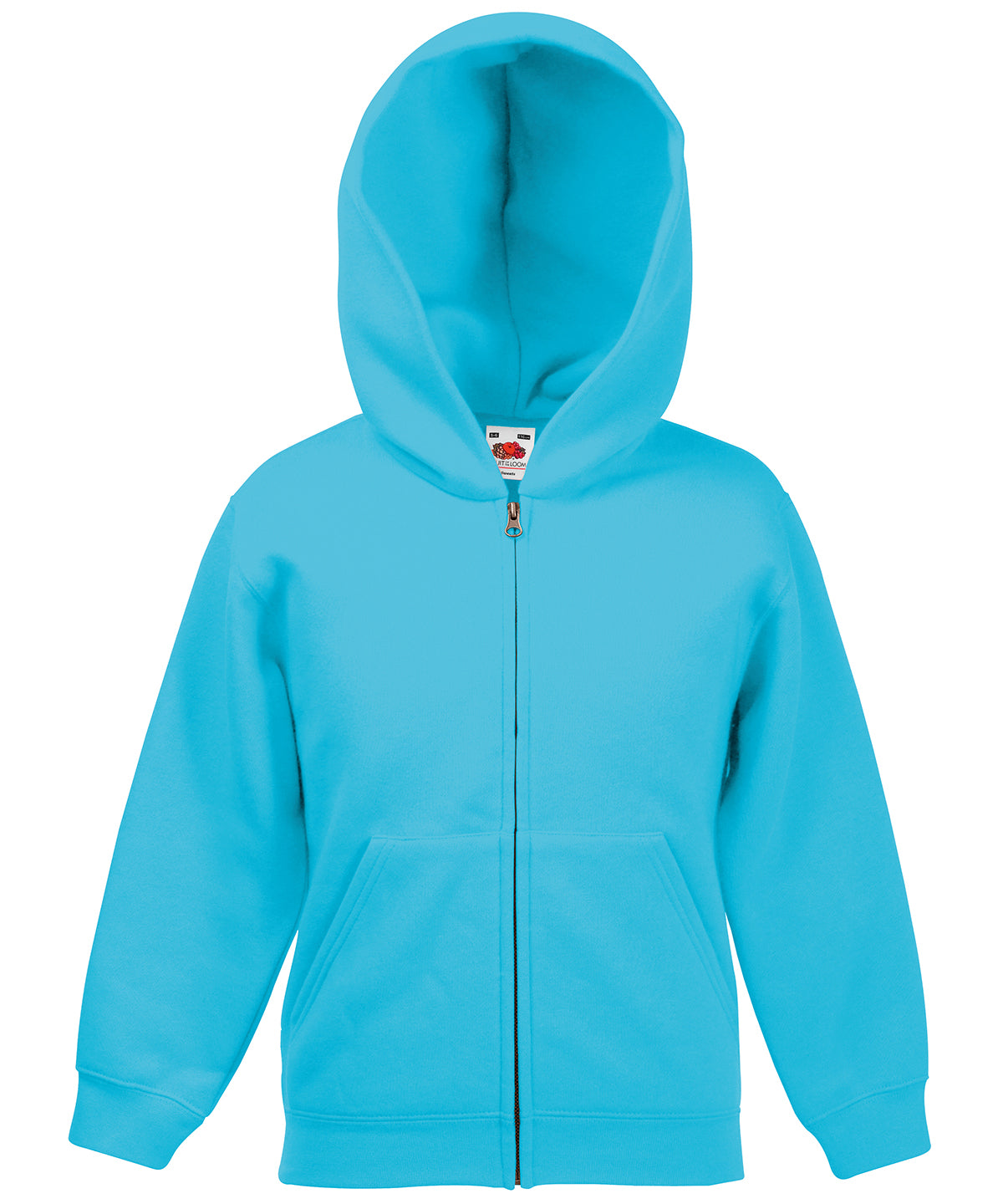 Fruit of the Loom Kids classic hooded sweatshirt jacket, image 2
