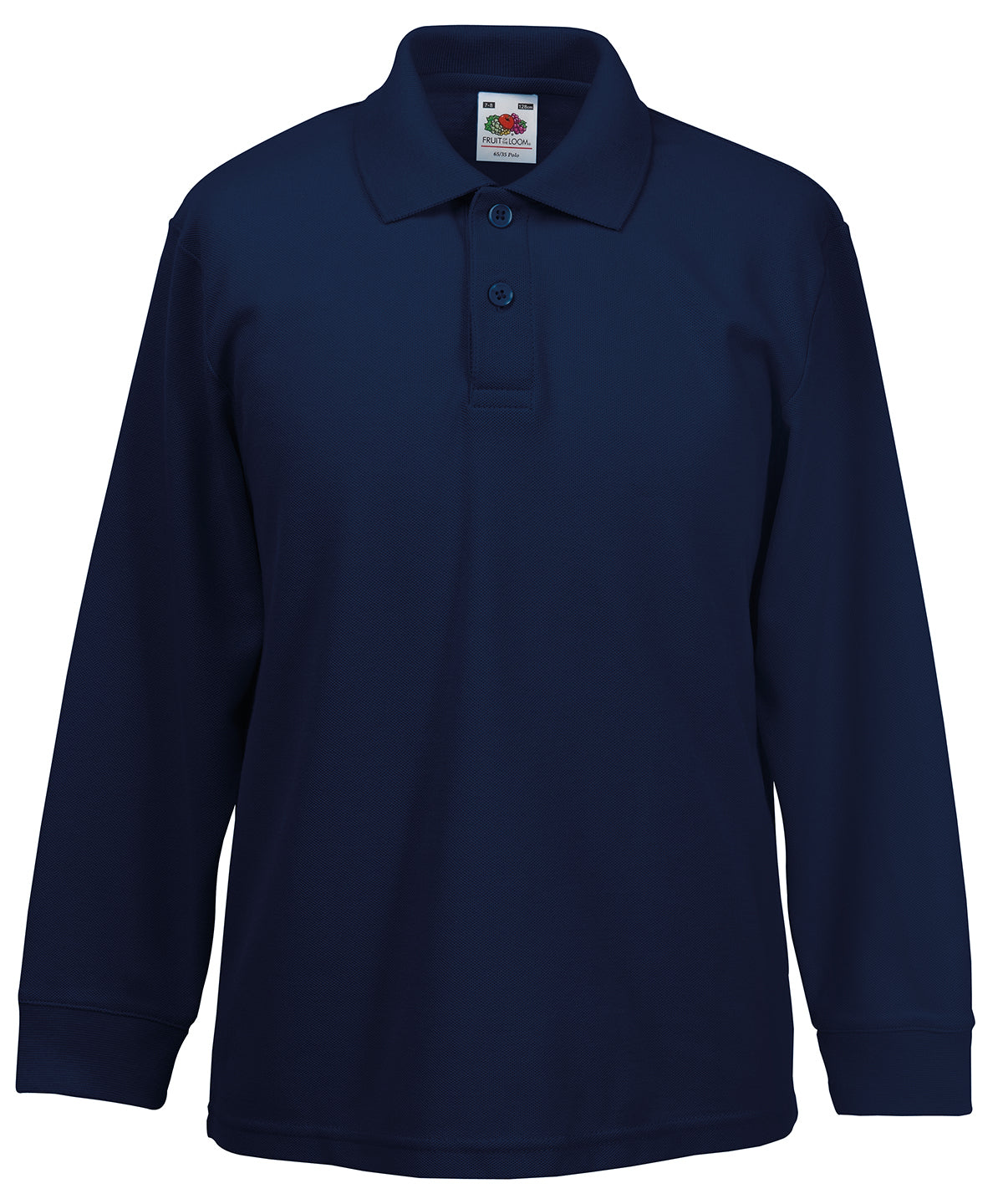 Fruit of the Loom Kids long sleeve 65/35 polo, main product image