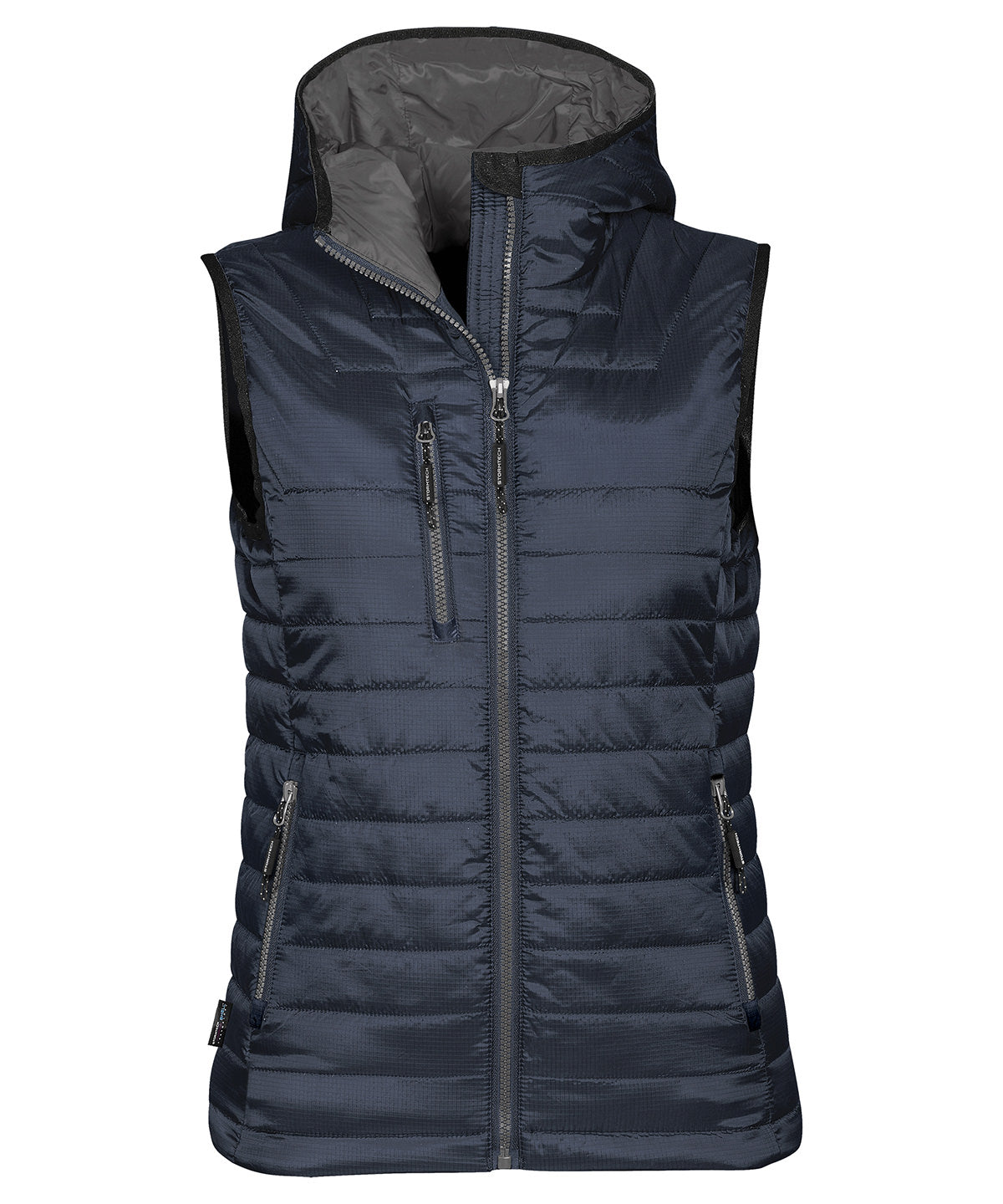Stormtech Women's Gravity thermal vest in Navy/Charcoal, image 2