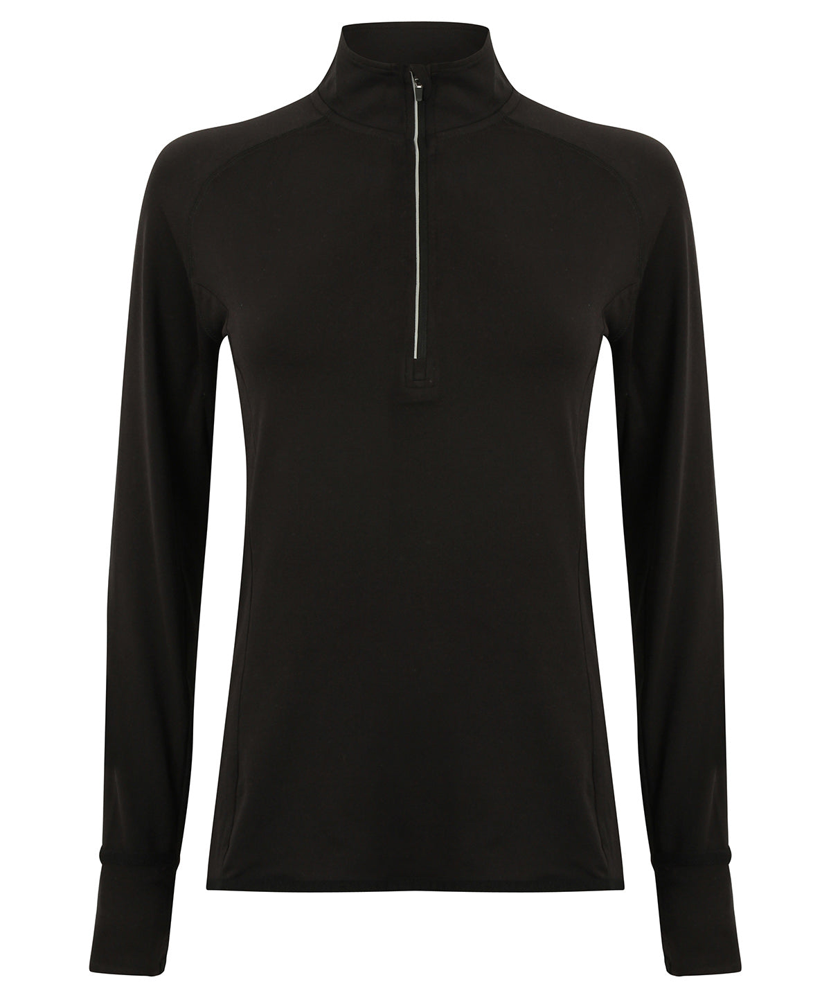 Tombo Women's long-sleeved ¼ zip top, image 2